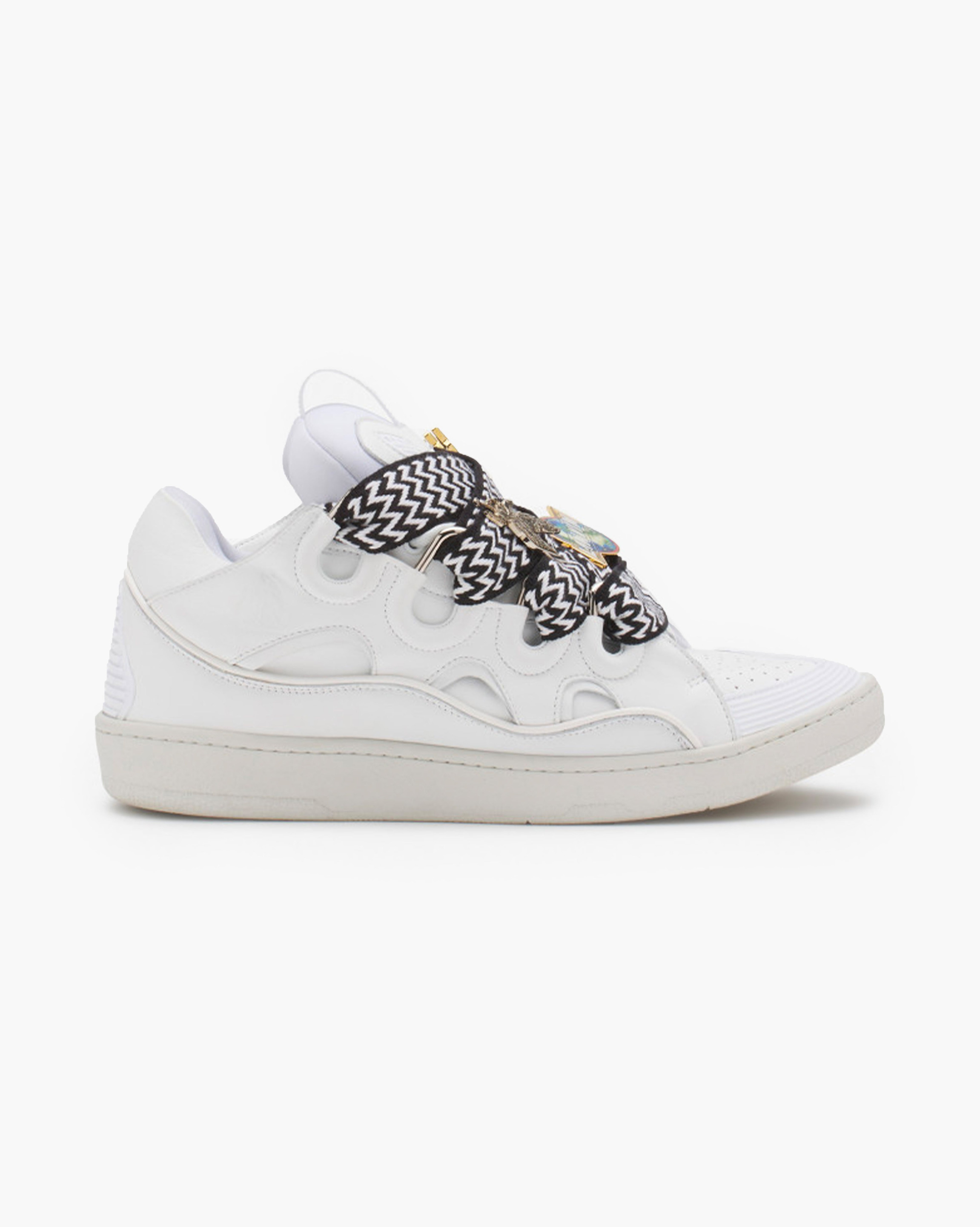 Lanvin Leather Curb Sneaker 3.0 White