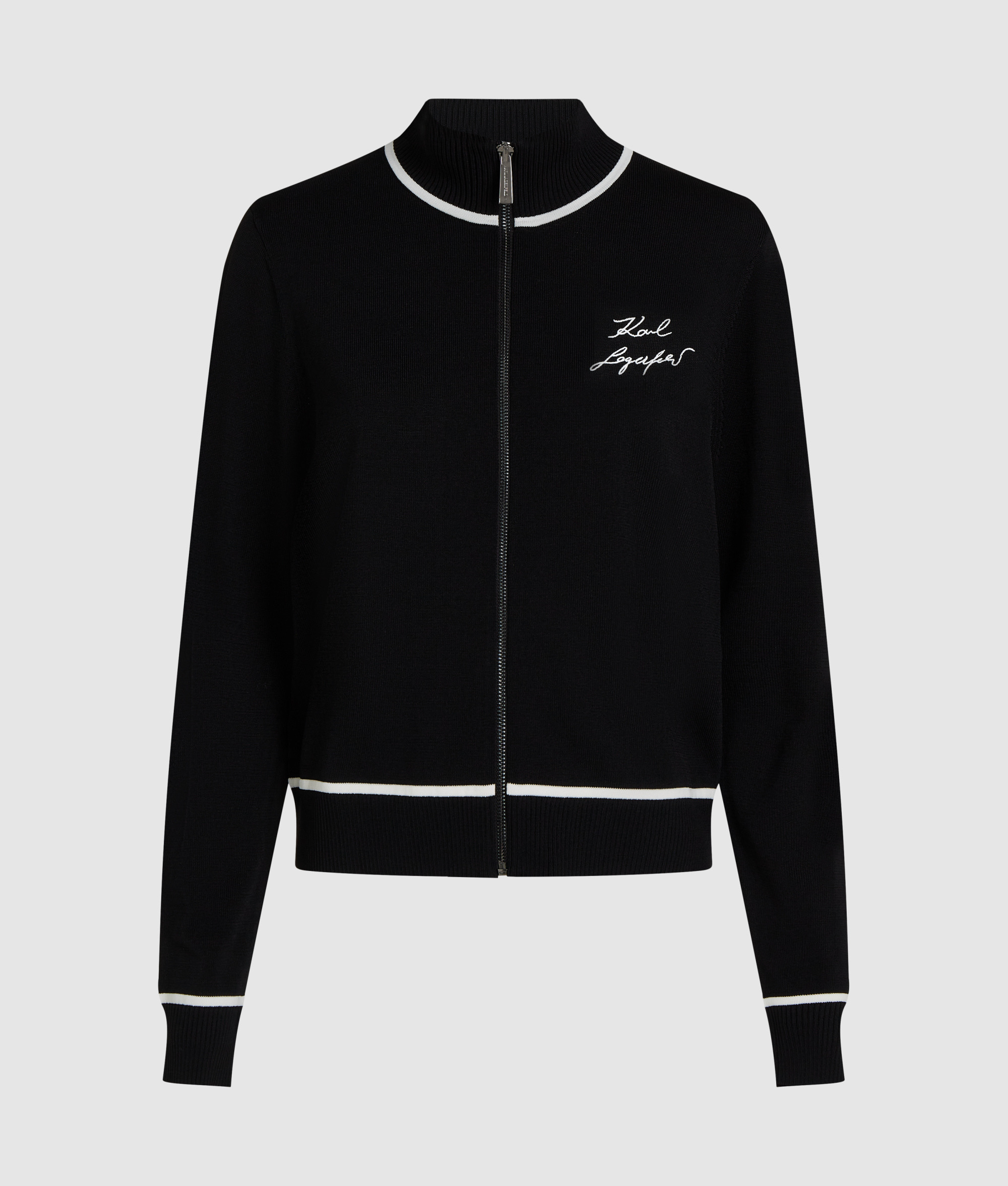 SIGNATURE ZIP UP CARDIGAN