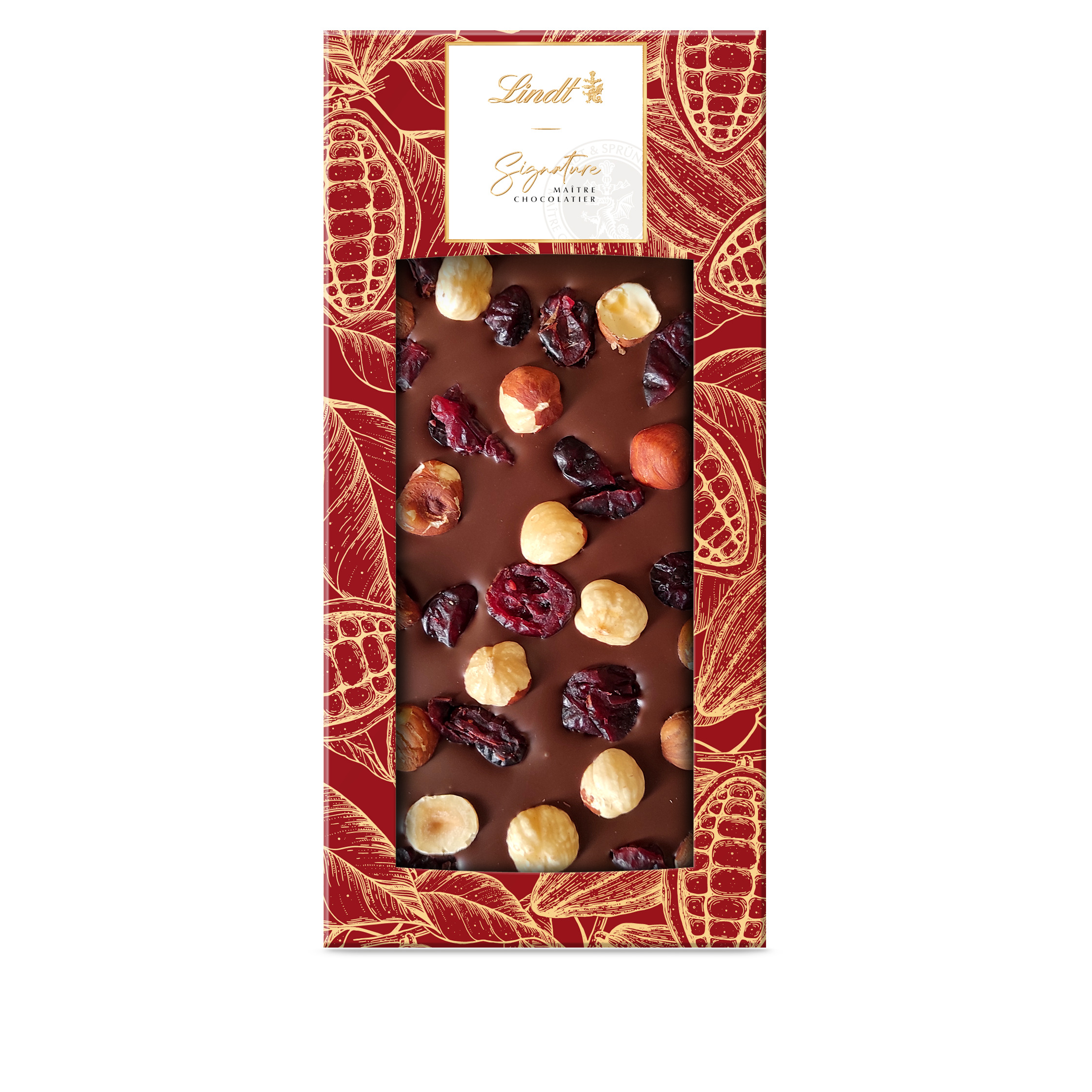 SIGNATURE TABLETTE NOIR NOISETTE CRANBERRY 100G Noël