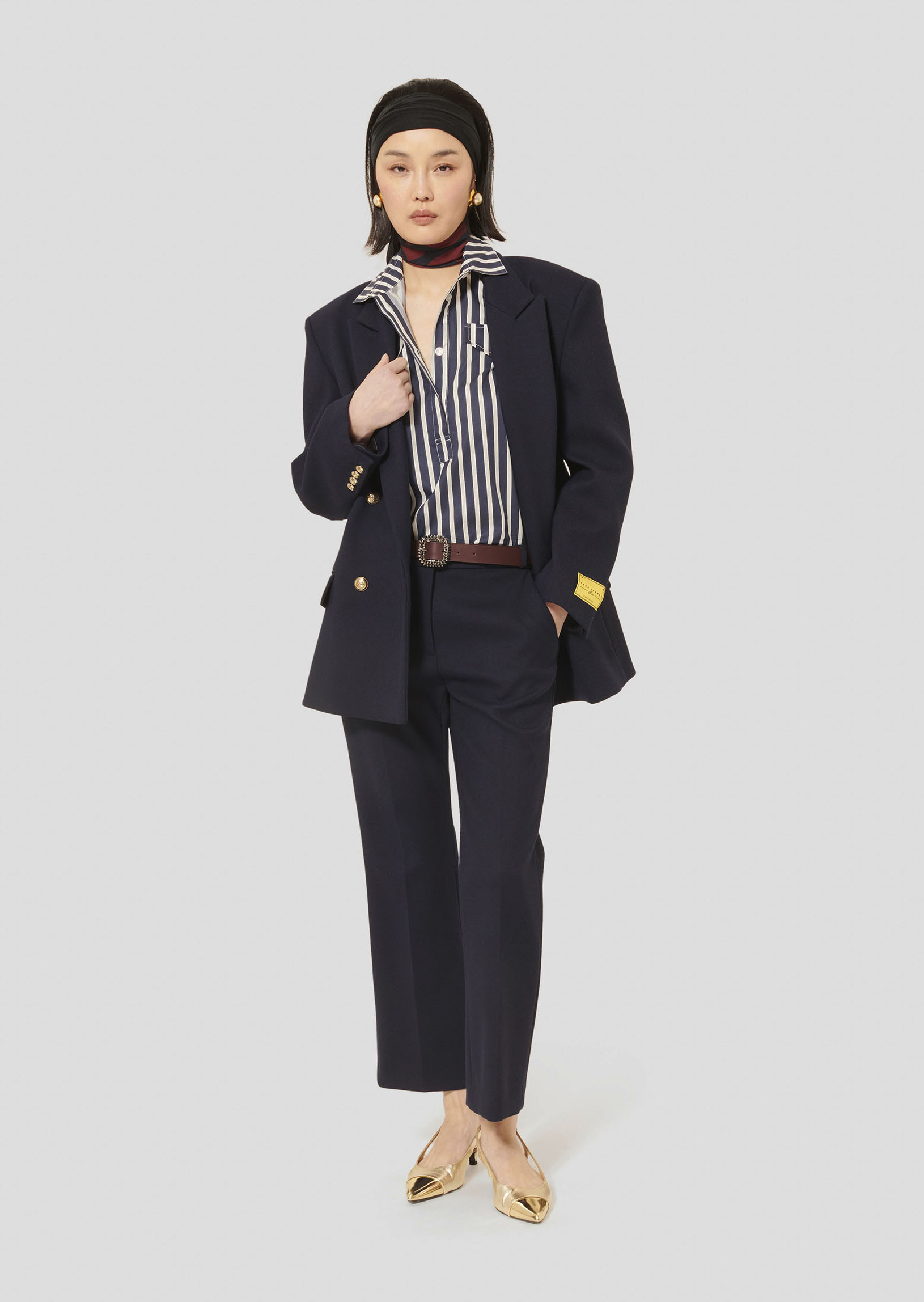 Pantalon Pampille-Nuit en Polyester