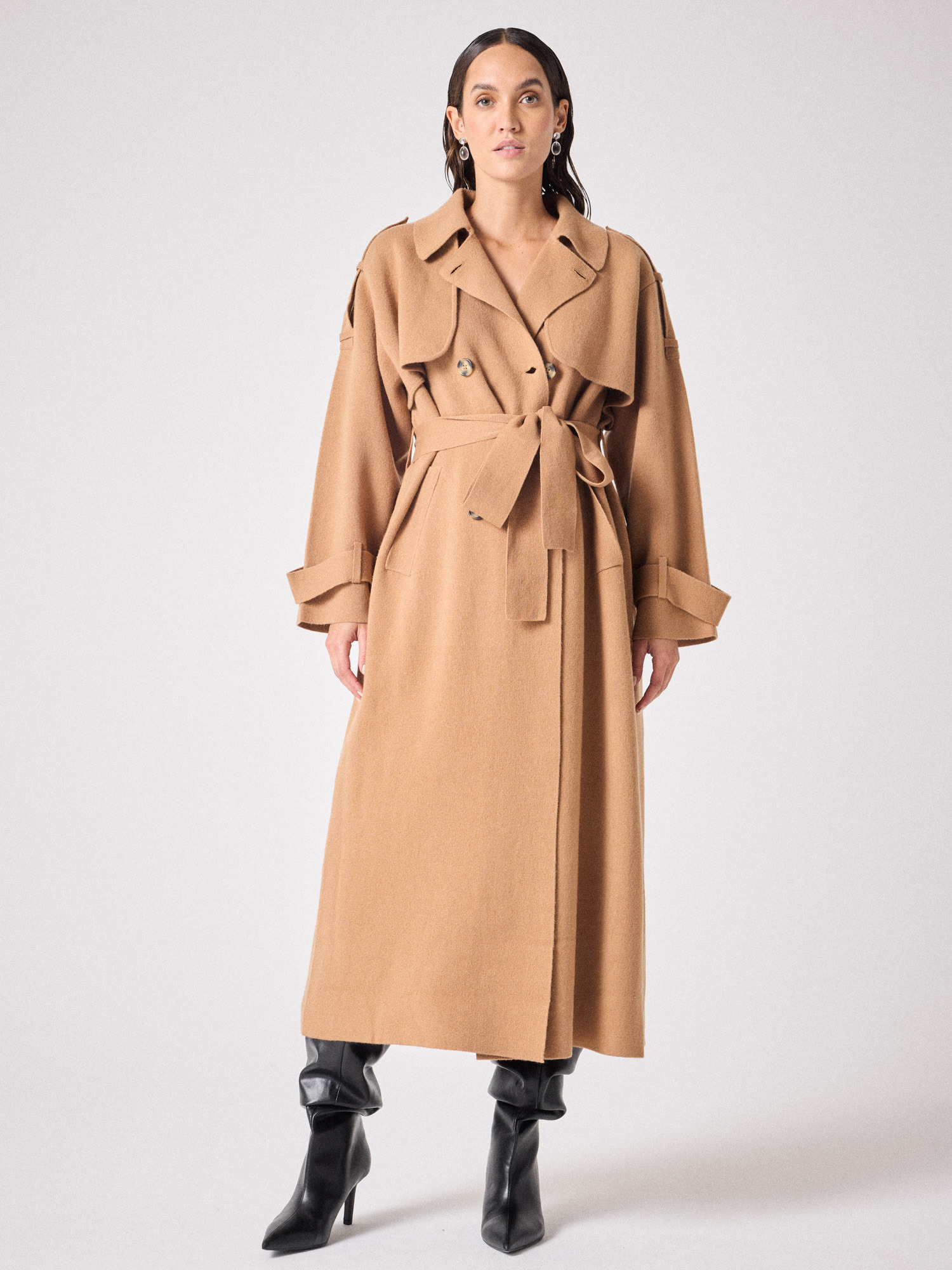 Trench laine cachemire Talia CAMEL