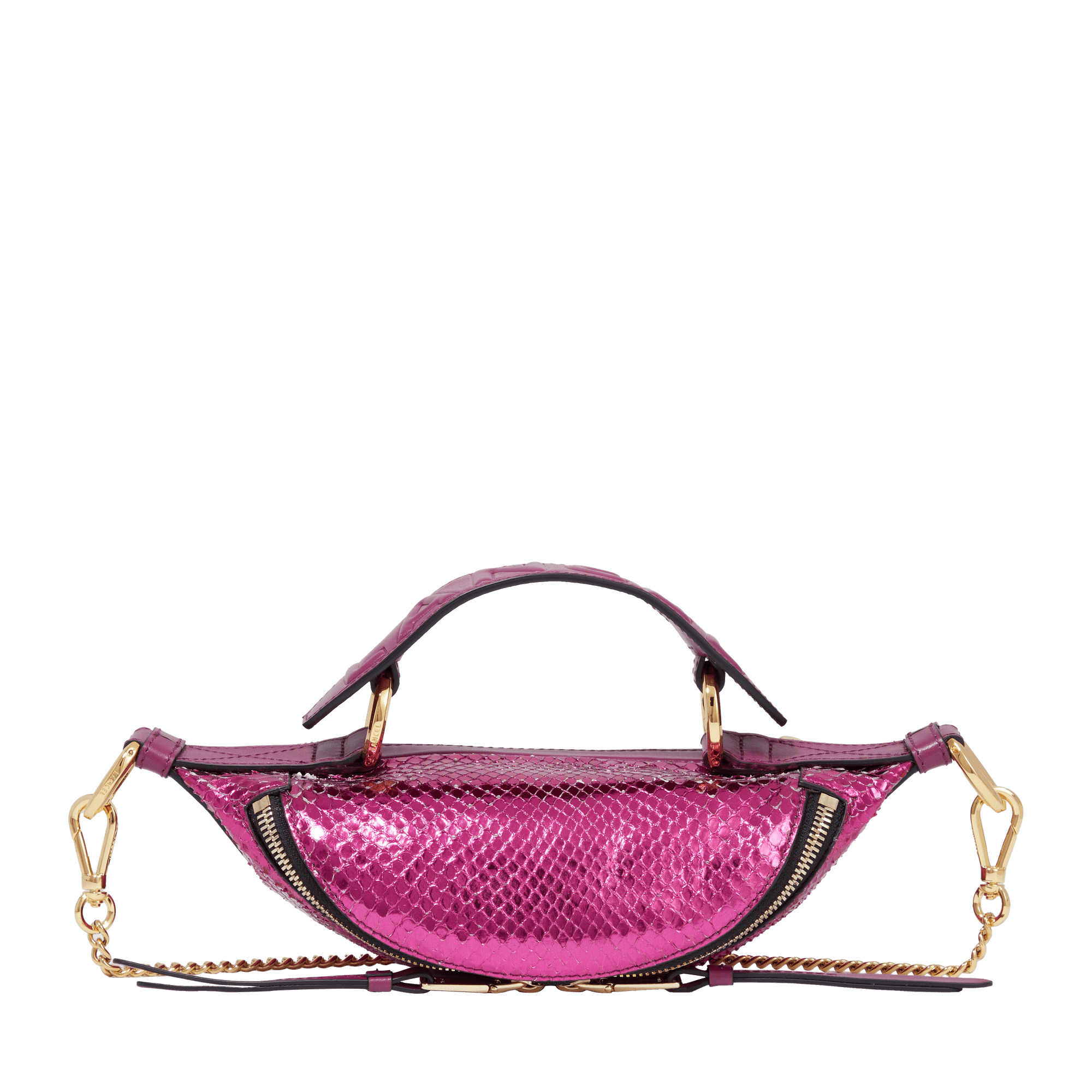 Origami De Lancel - Mini Sac Porte Croise Zippe - Fuchsia