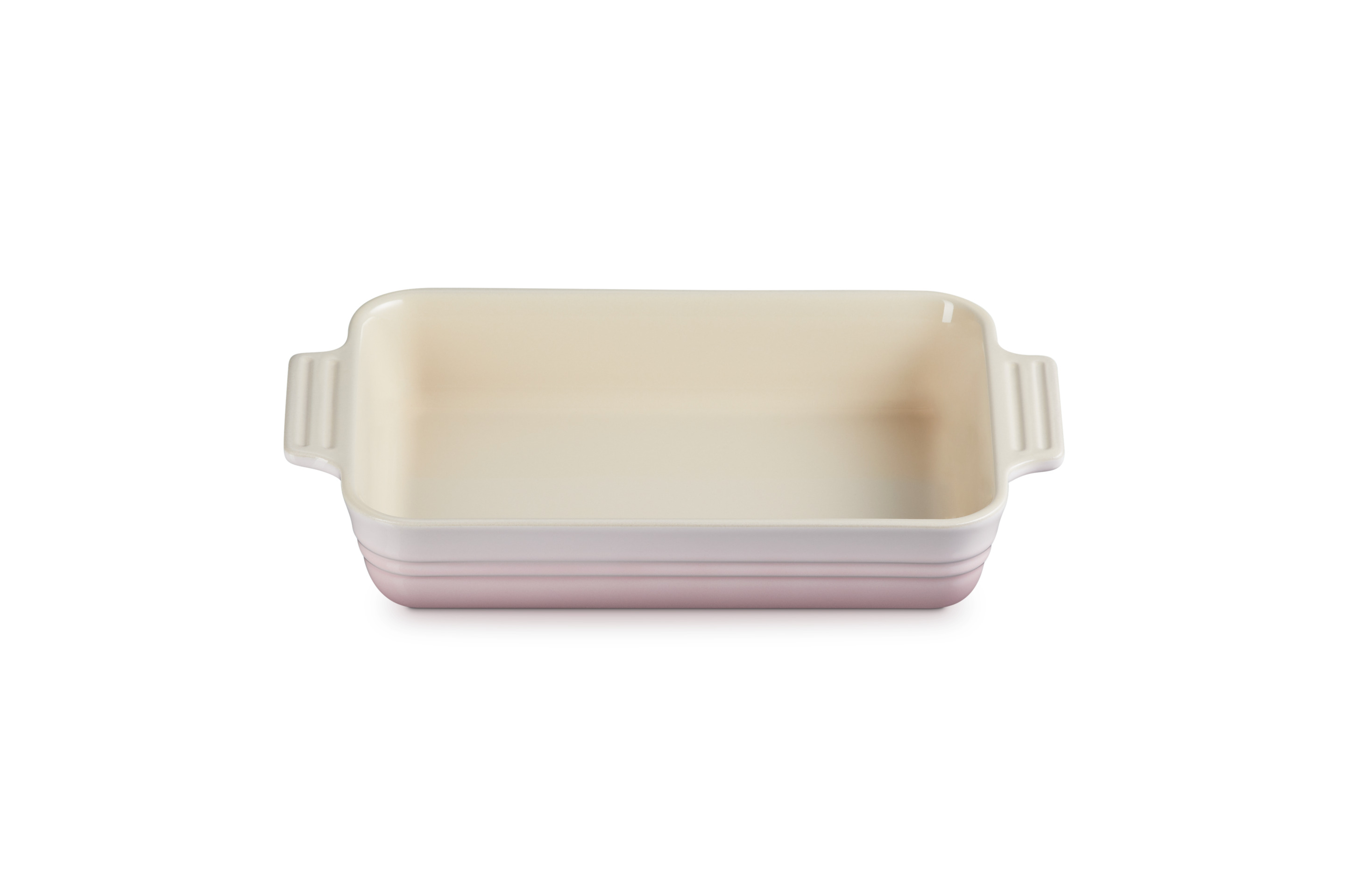 Plat rectangulaire classique 25cm en céramique shell pink