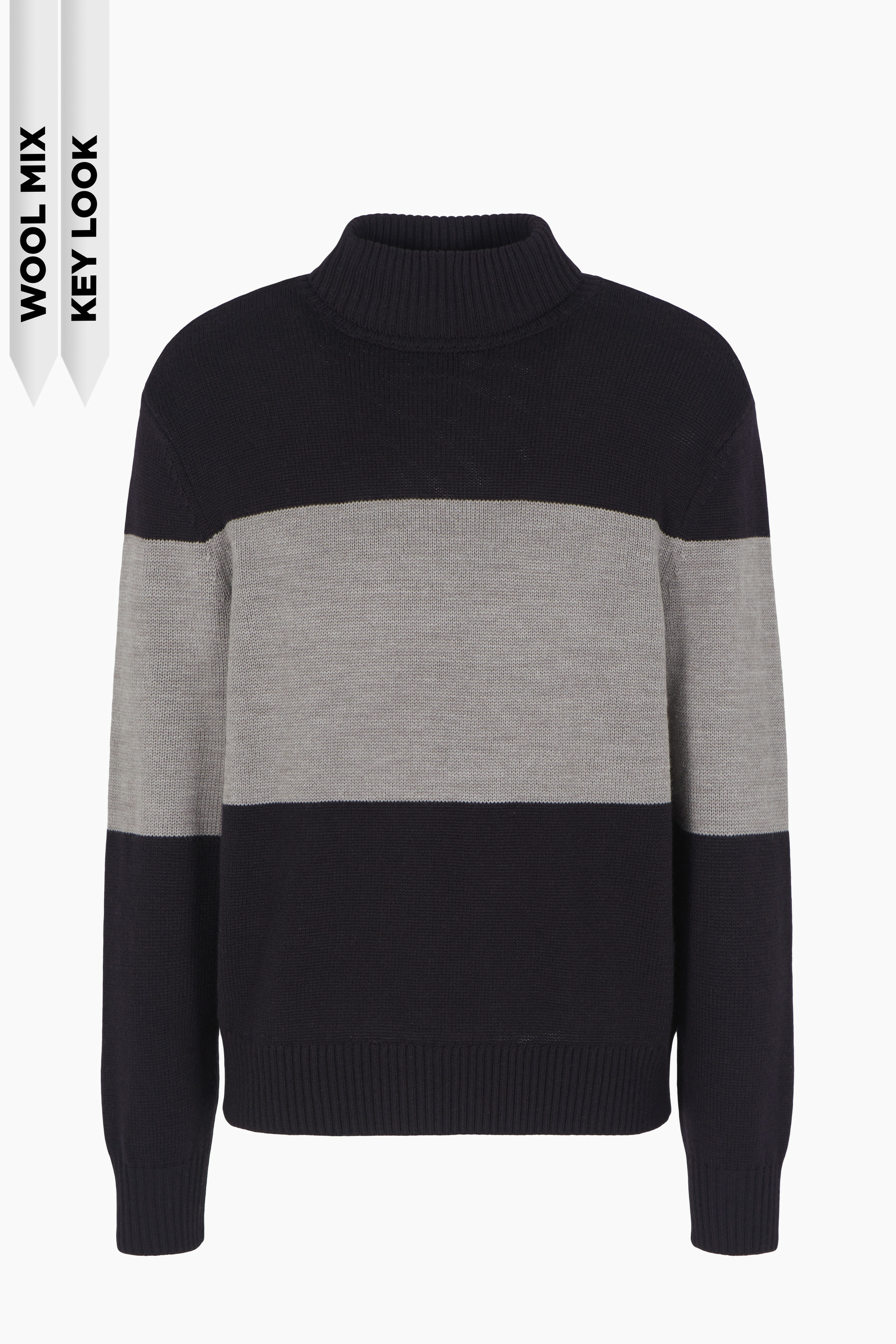 Pull-over marine/bois flotté