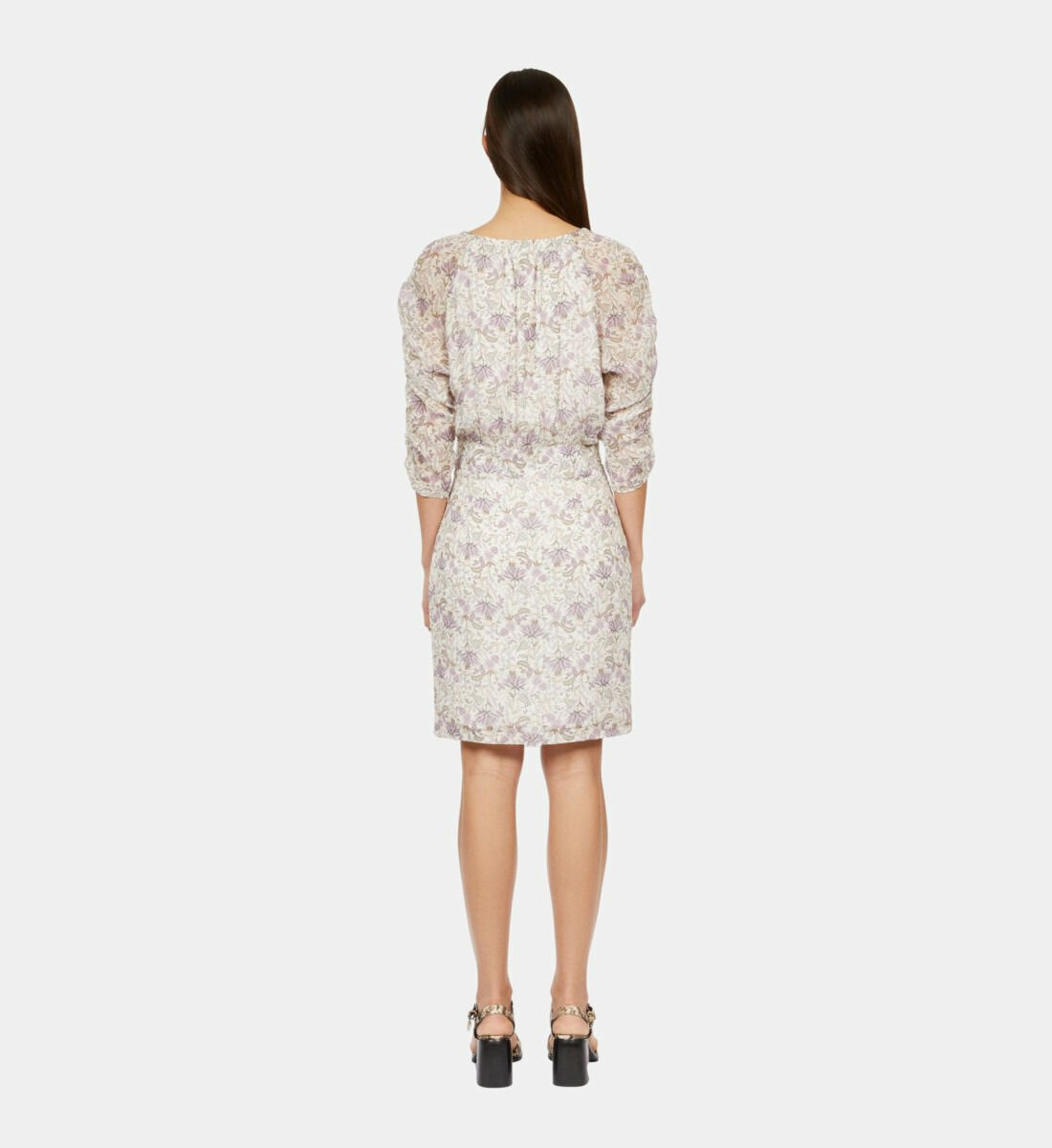 Robe Courte Imprimée Avec Laçage Femme