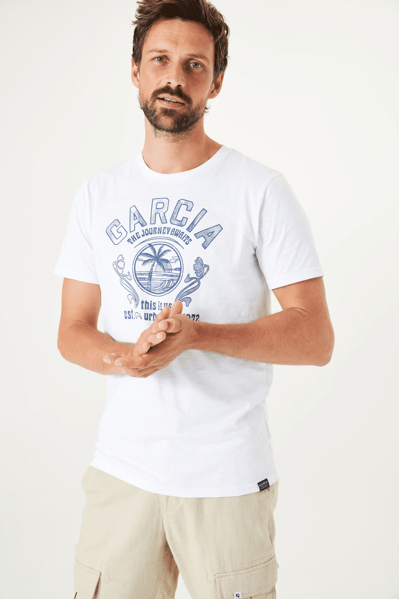 Men T-shirt White
