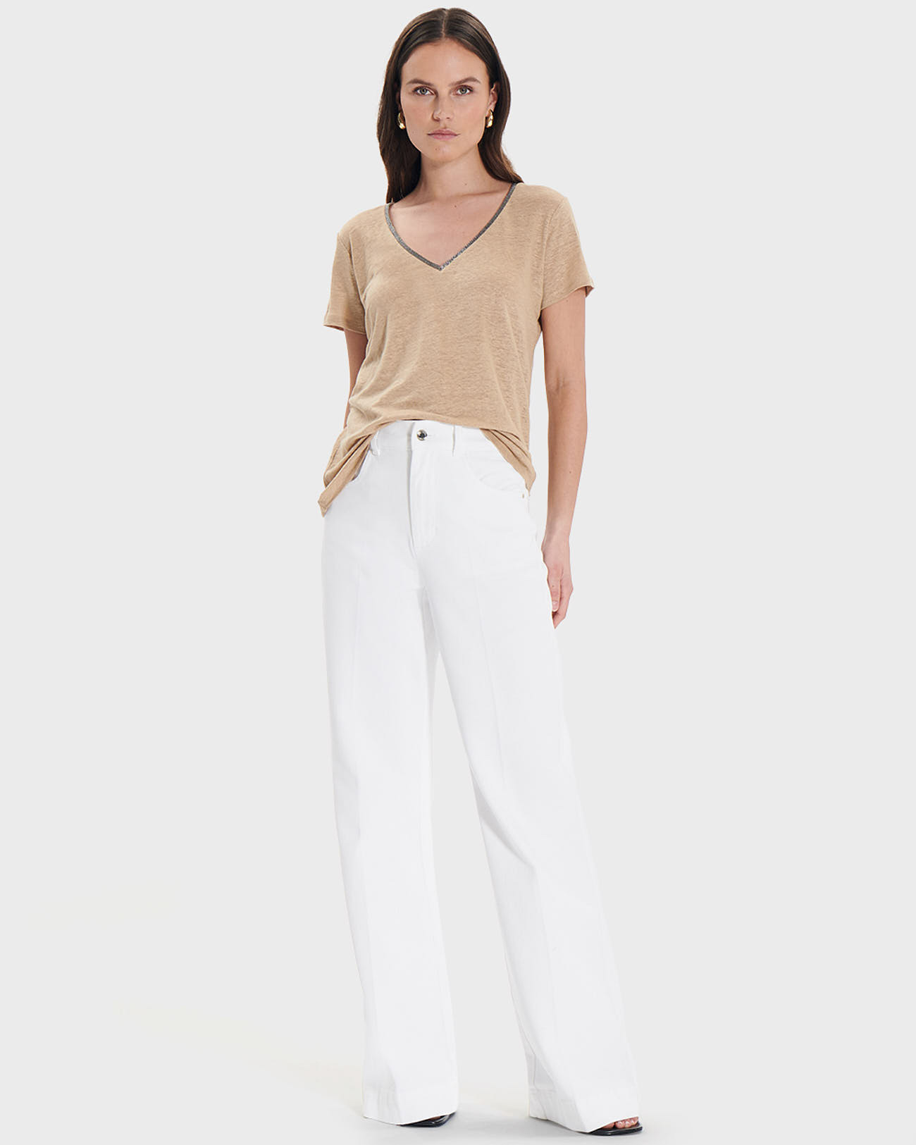 Top Tasmanie Beige en Lin