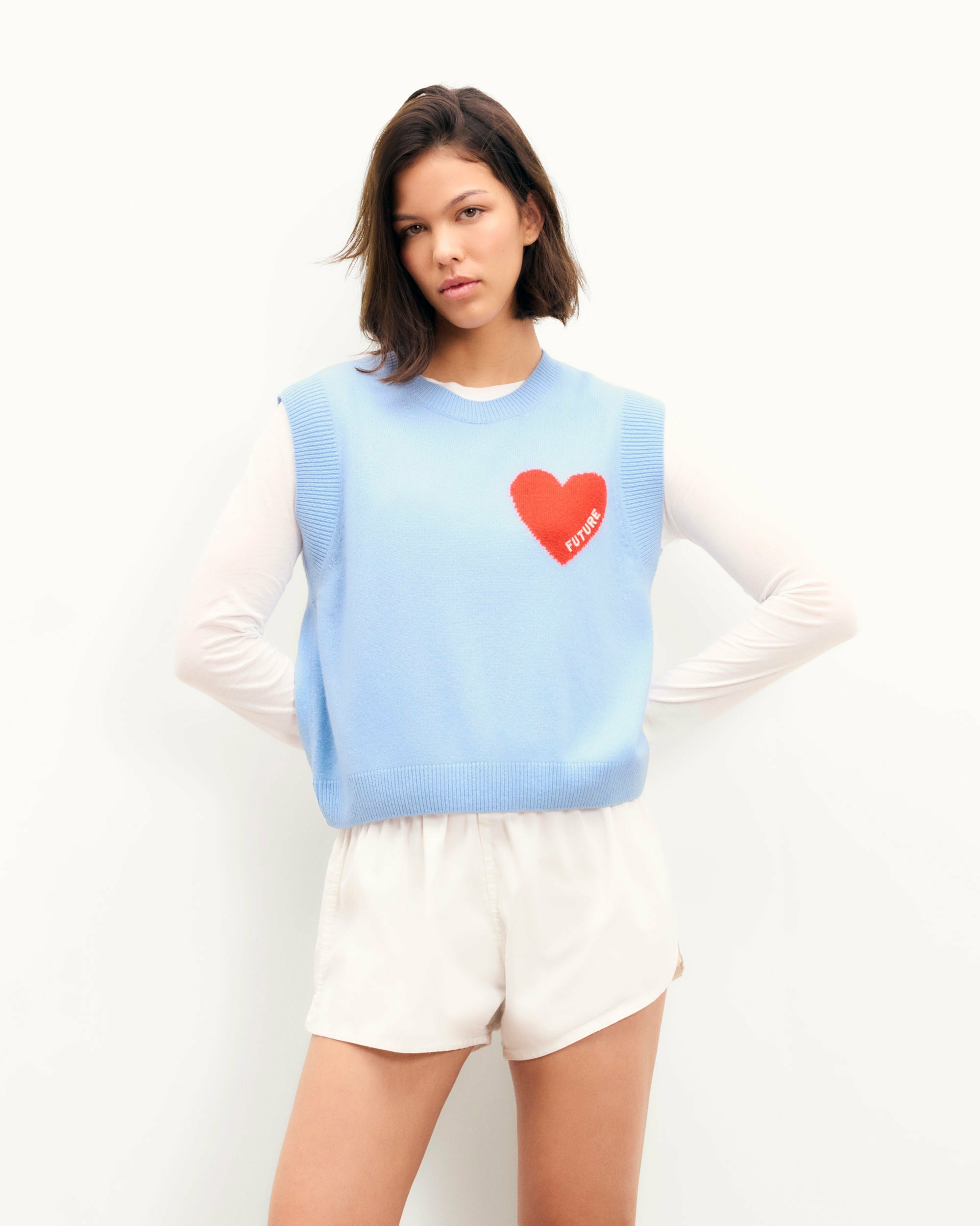 Pull Sans Manches Cœur