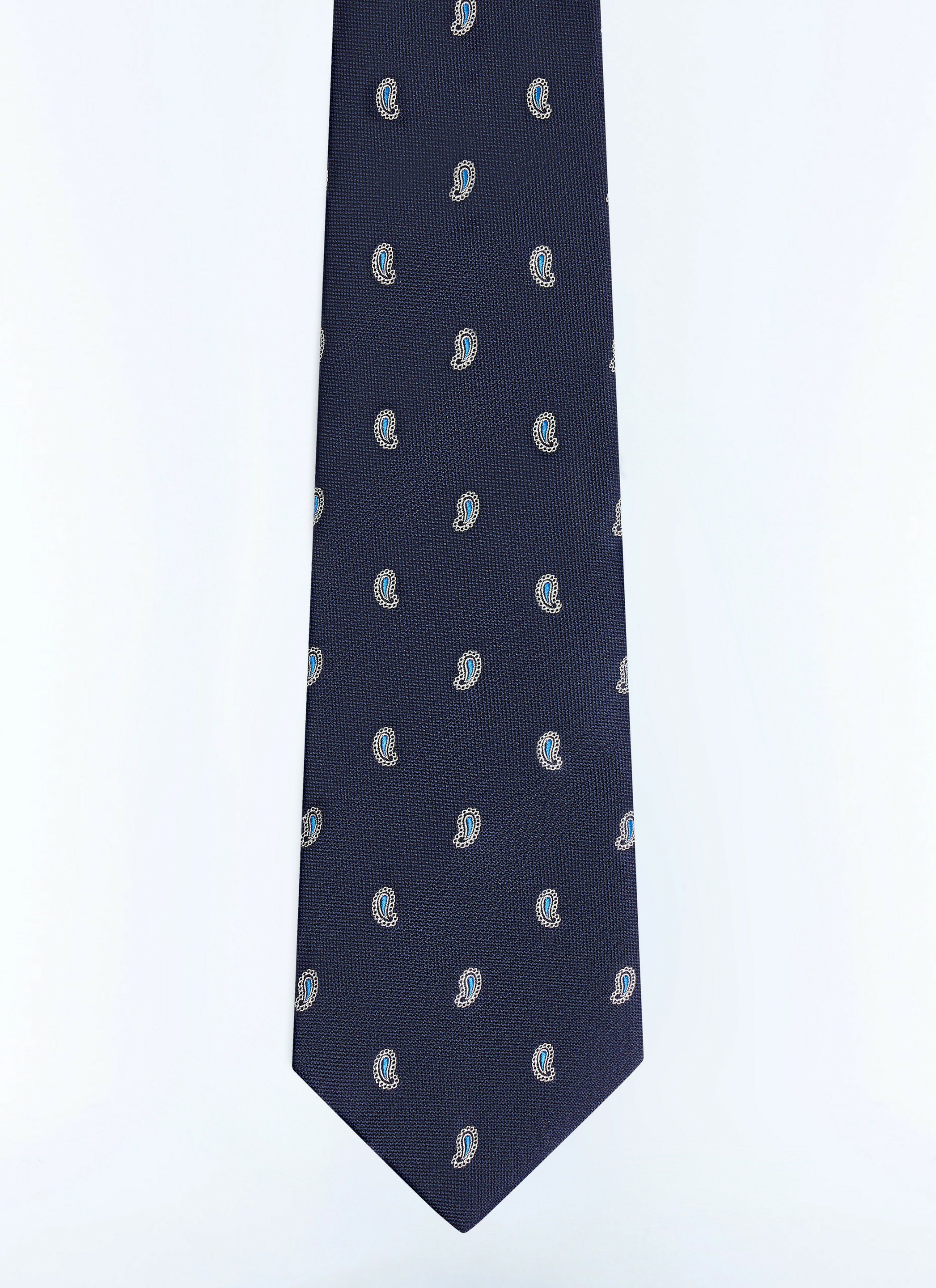 Cravate en jacquard de soie à motif