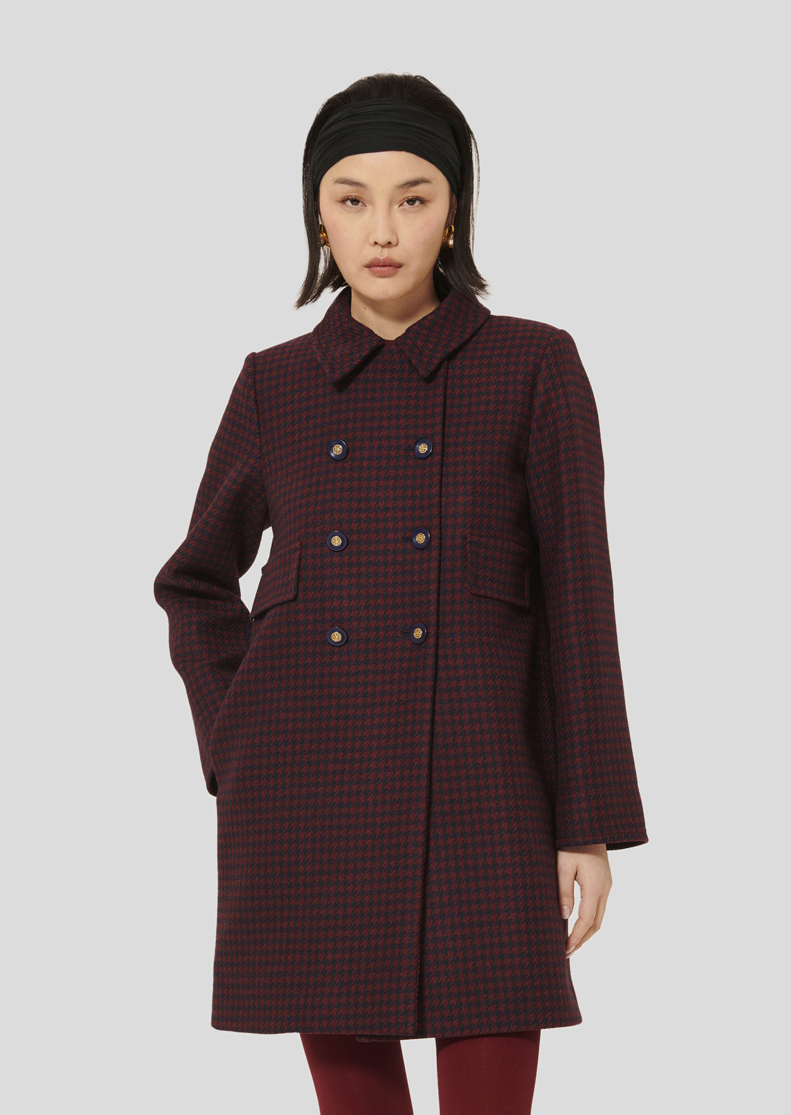 Manteau Marceau-Bordeaux en Laine