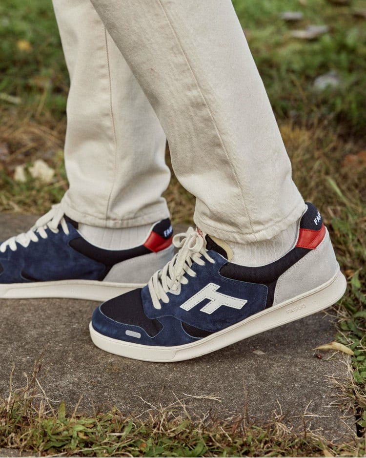 Baskets basses bleues & grises