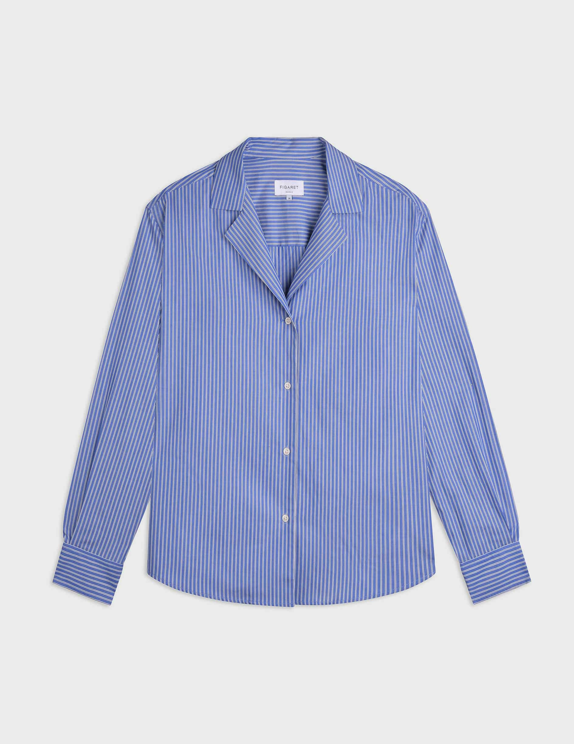Chemise Lucile rayée marine
