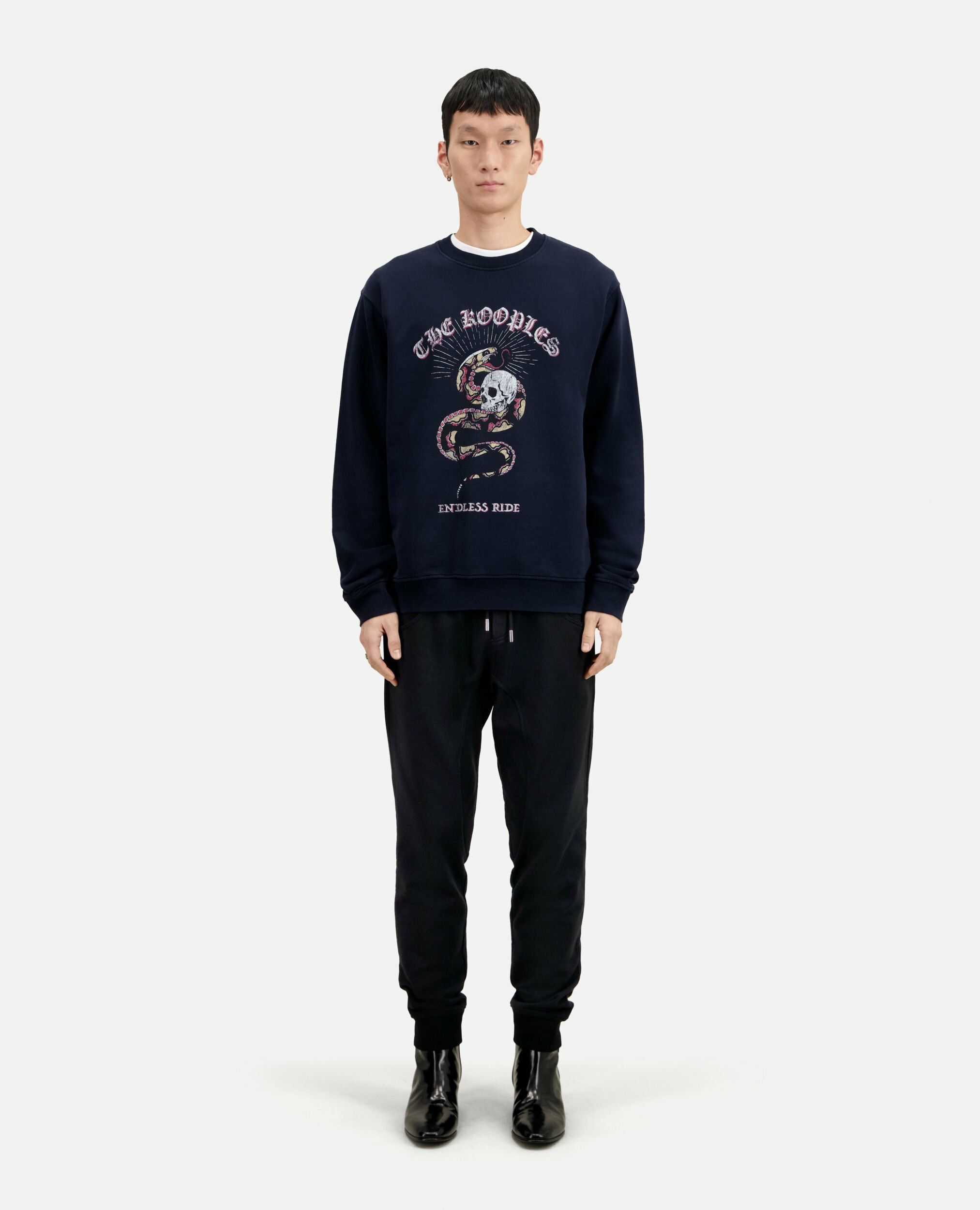 Sweatshirt Avec Print Devant Snake Homme