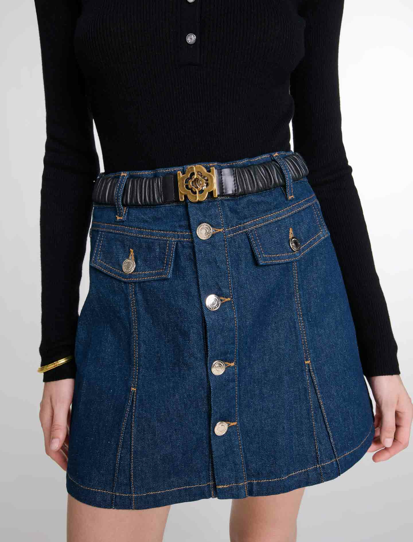 Ceinture en cuir élastique