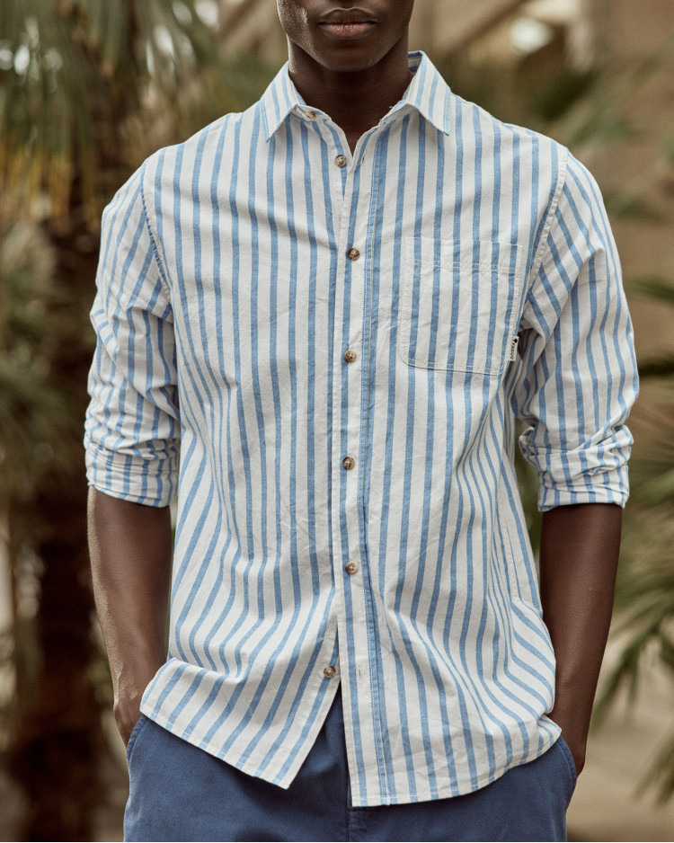 Chemise rouge & crème