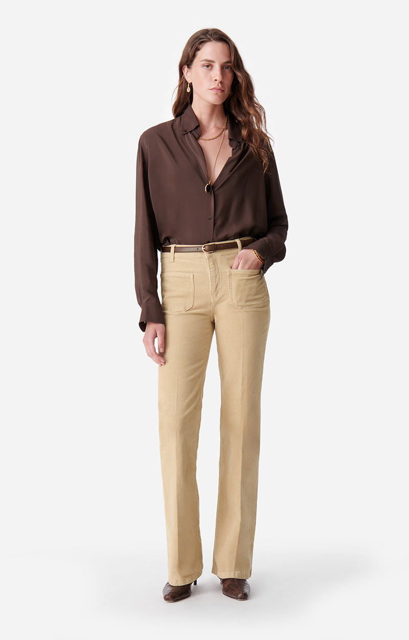 Pantalon Flare Dompay En Coton Mélangé