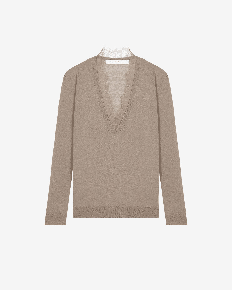 Pull Col V En Dentelle Haby