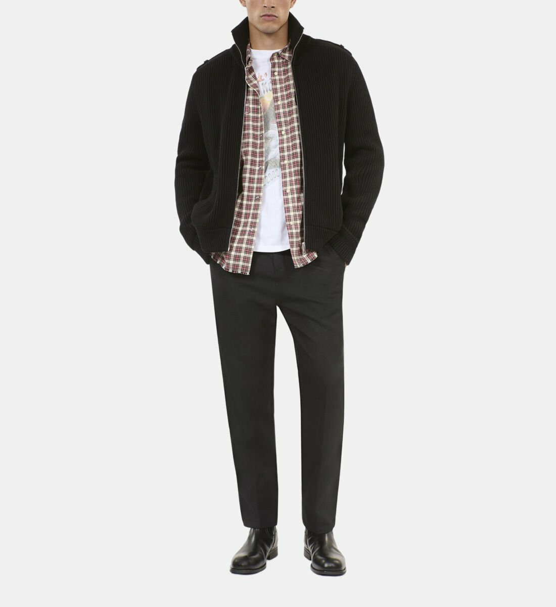 Cardigan En Coton Noir Homme
