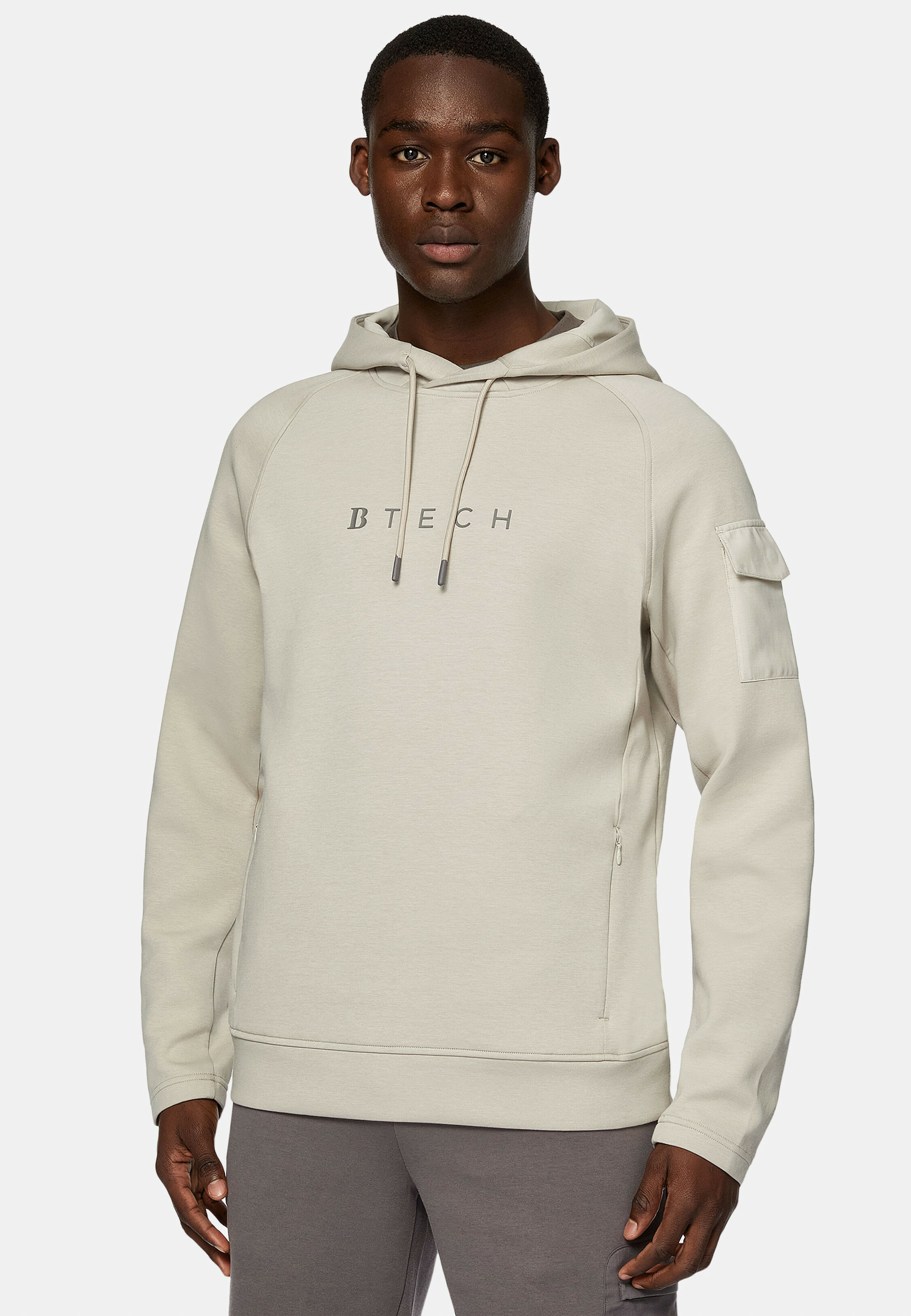 Sweat-Shirt À Capuche En Coton Mélangé Scuba Léger