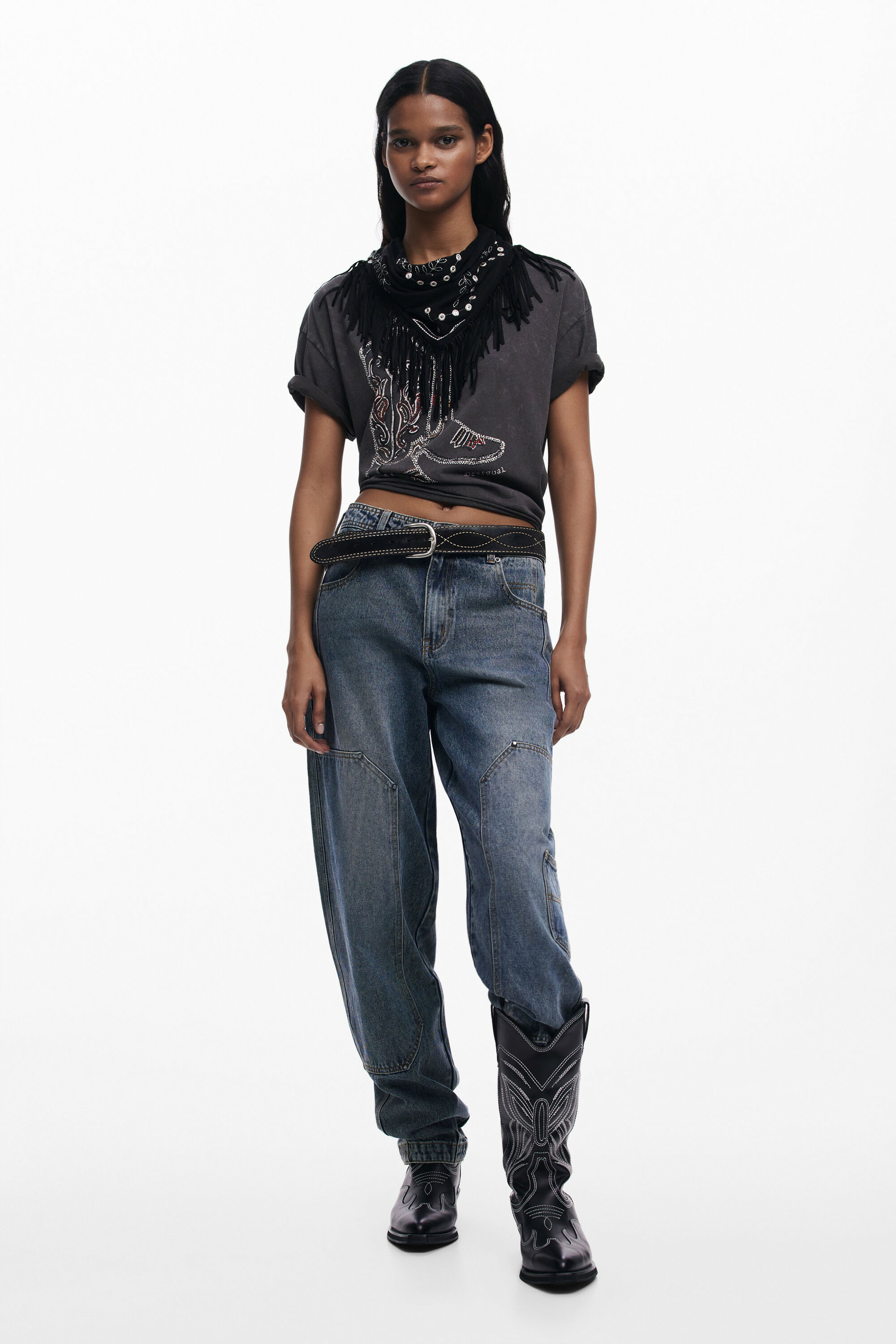 Denim Boyfriend usé