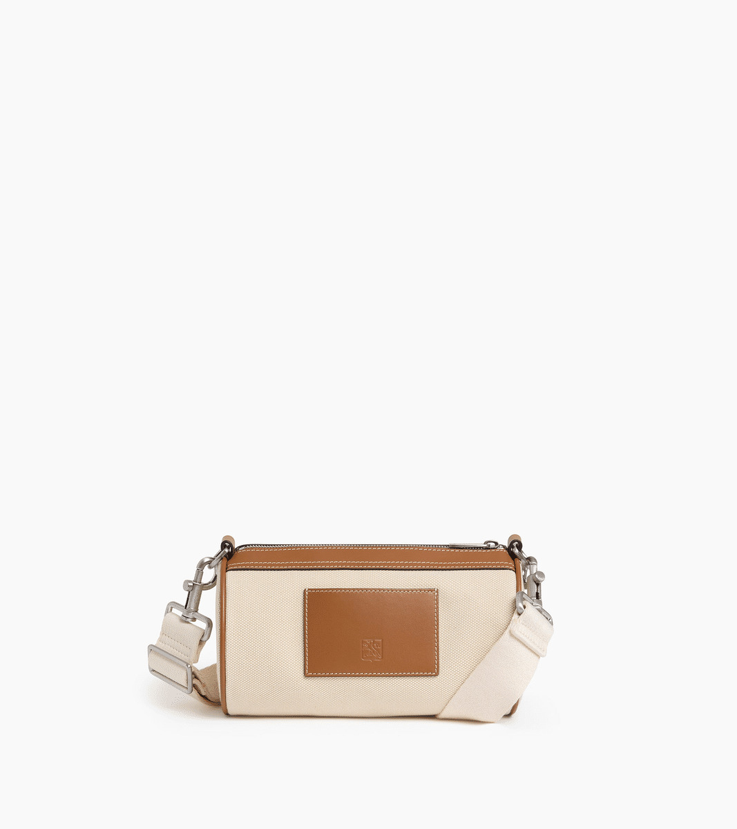 Mini sac bandoulière Maurice en toile coton et cuir lisse semi-végétal