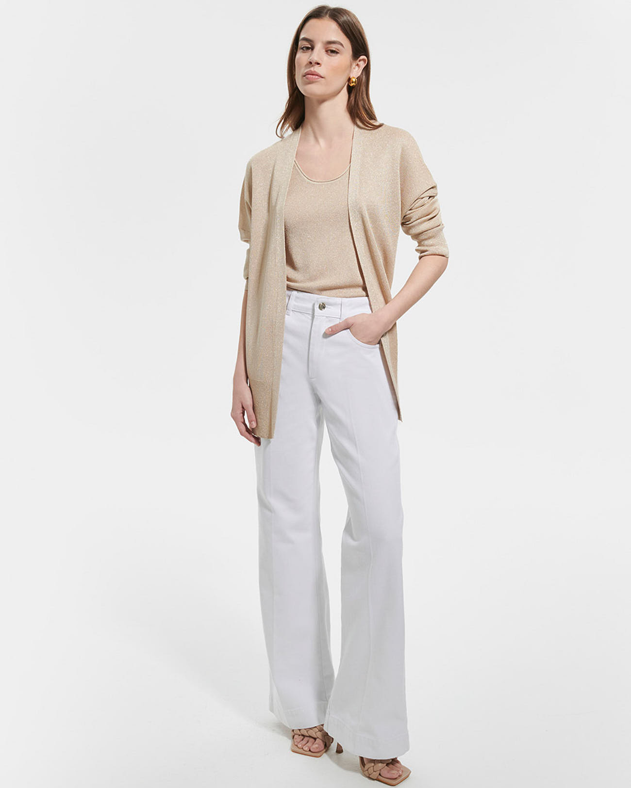 Gilet Gypsine Champagne en Viscose