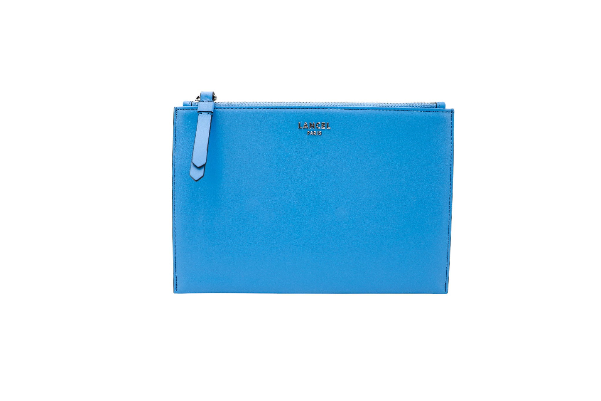 Lettrine De Lancel - Pochette Zippee - Bleu acier