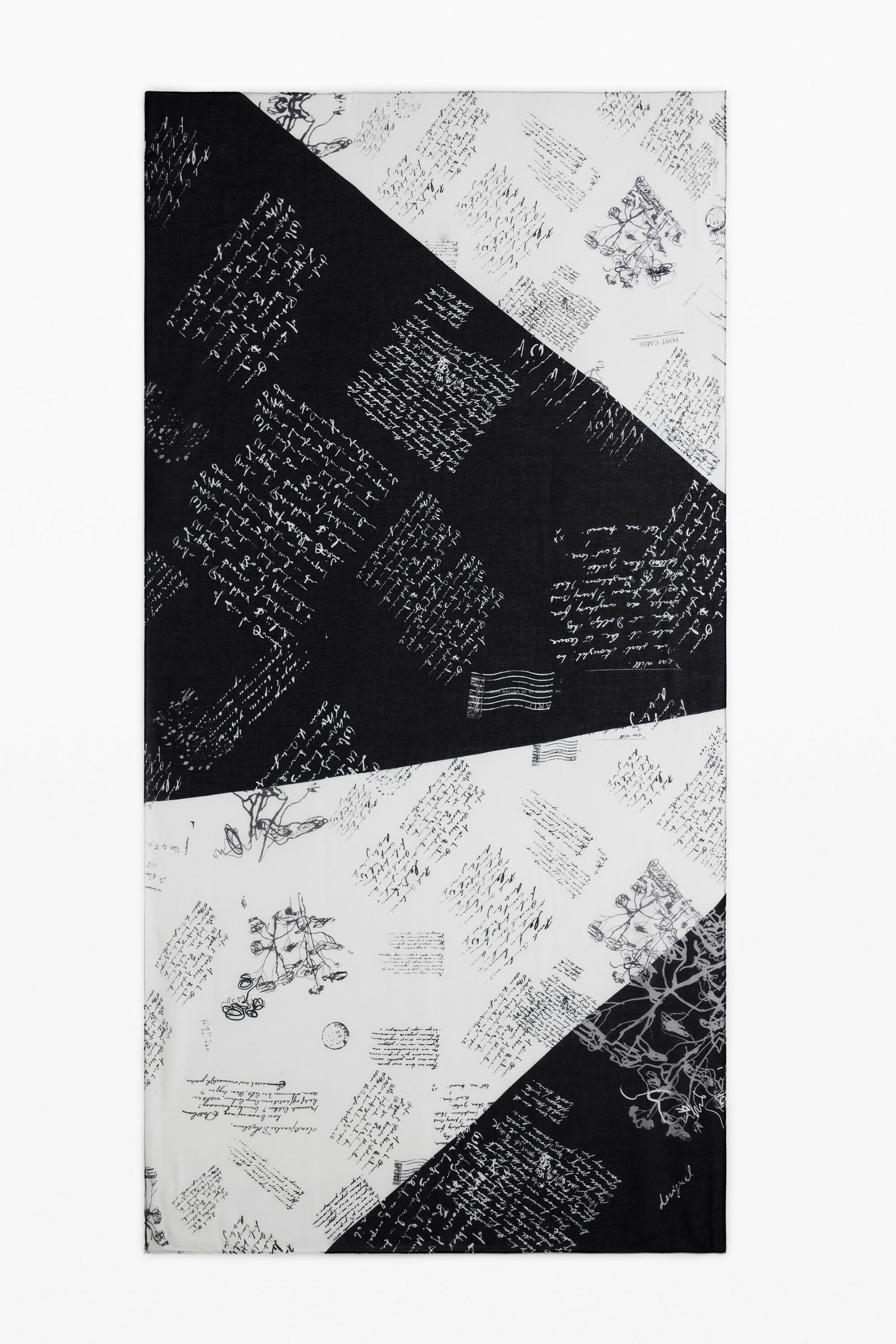 FOULARD REPRISE NEWSPAPER RECTANGULAR
