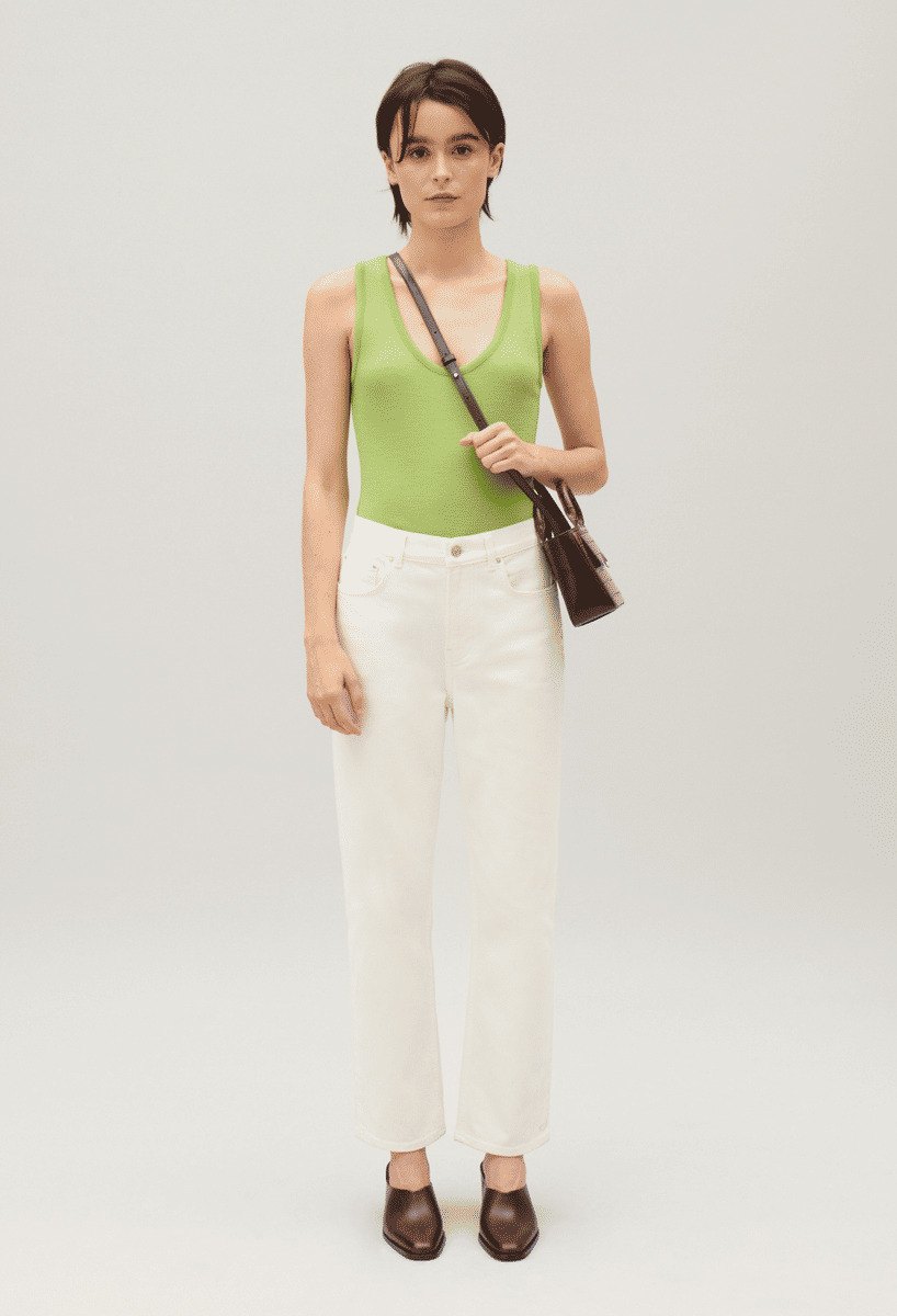 Jean Toto slim 7/8ème écru