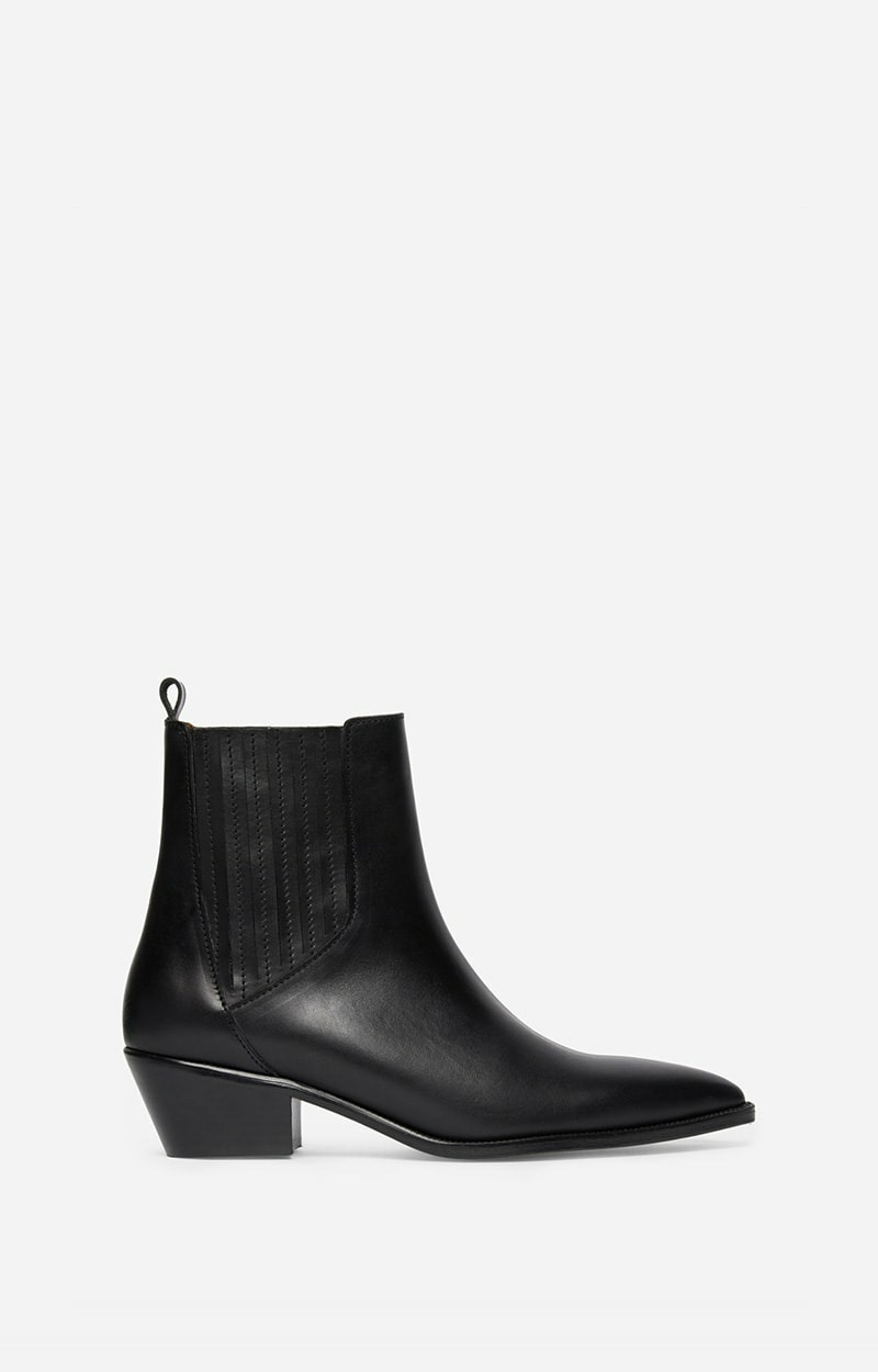 Bottines Santiags En Cuir À talons de 45mm