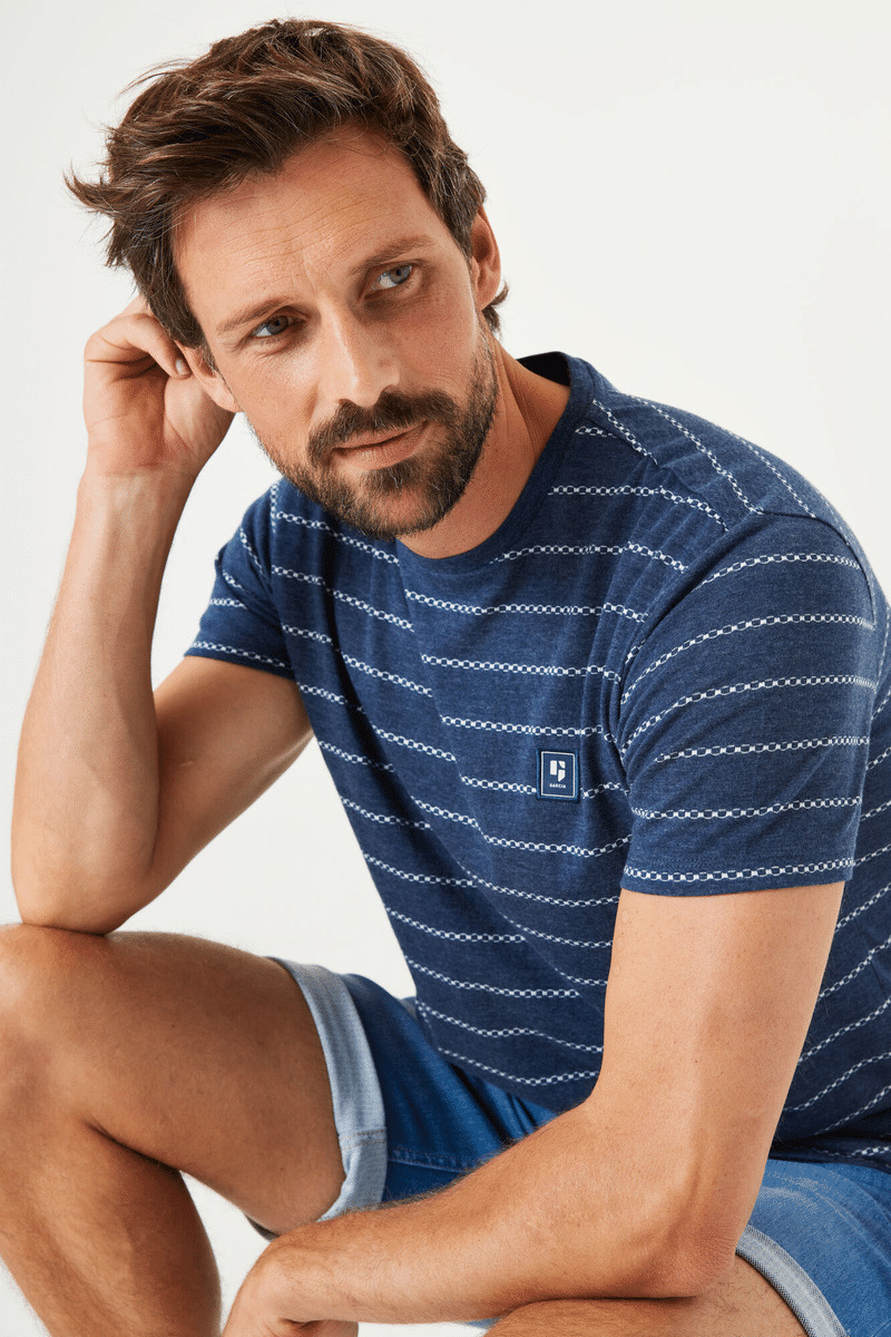 Men T-shirt Blue