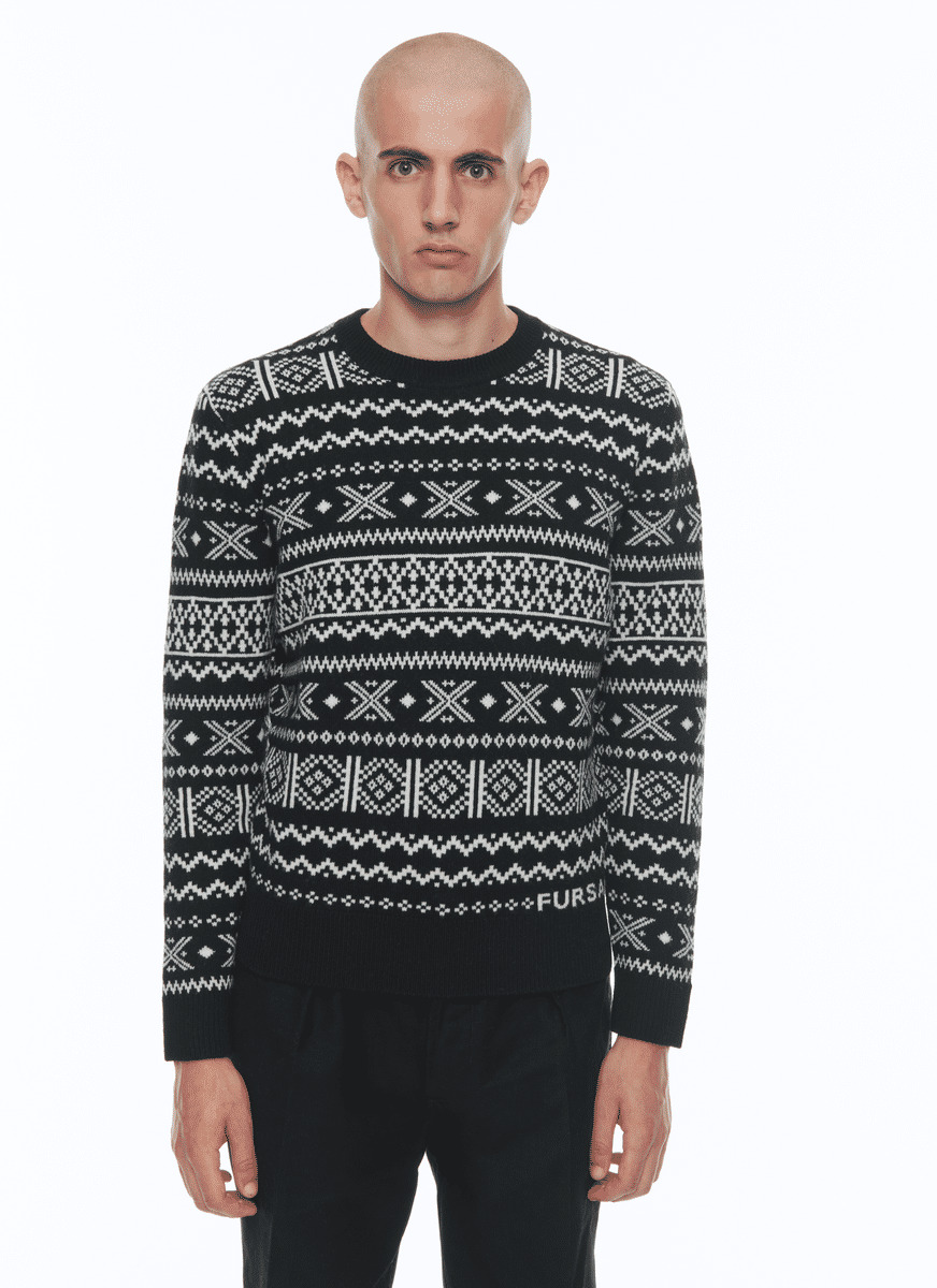 Pull à col rond en laine