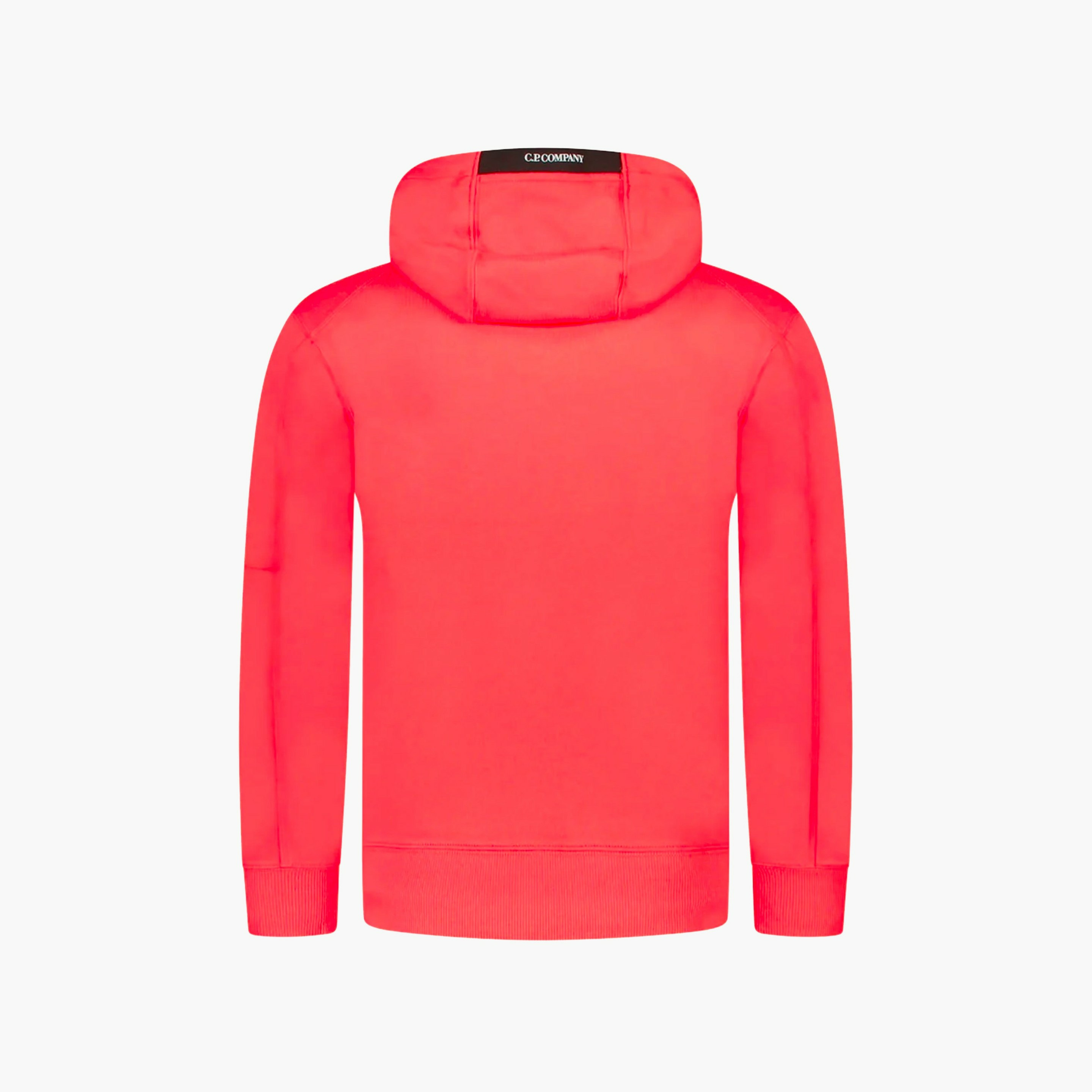 CP Company Pull Hoodie Diagonal Raised Fleece Rouge