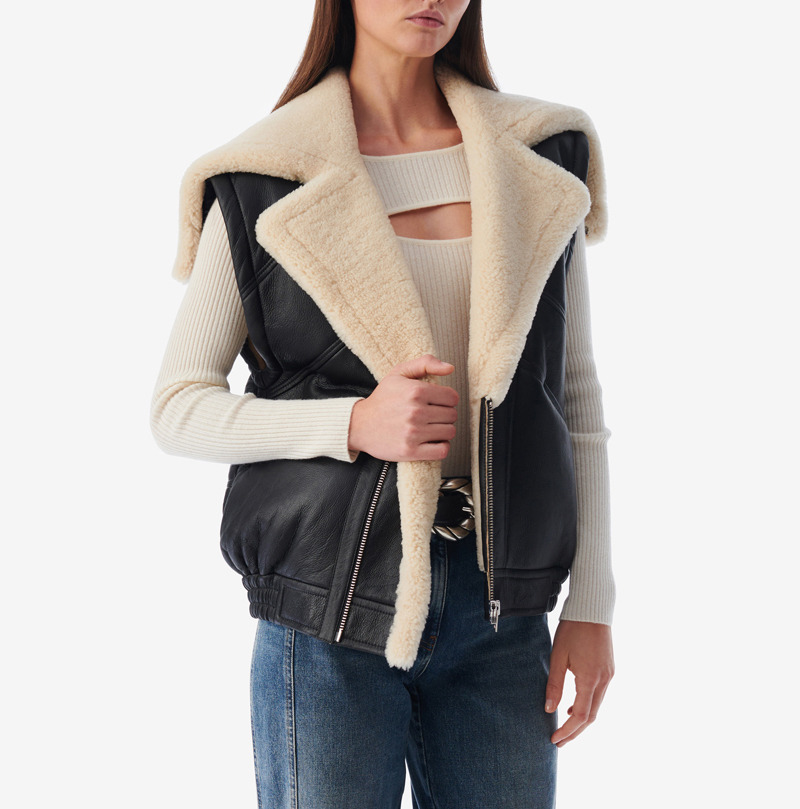 Veste En Cuir Sans Manche Zafer