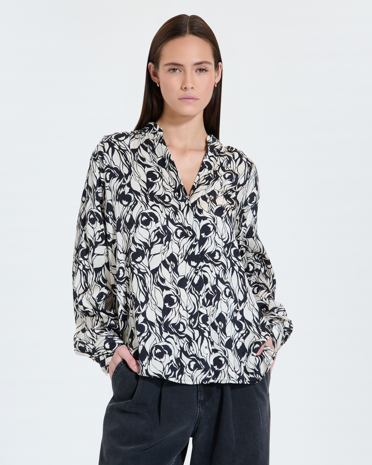 Chemisier fluide à imprimé floral
