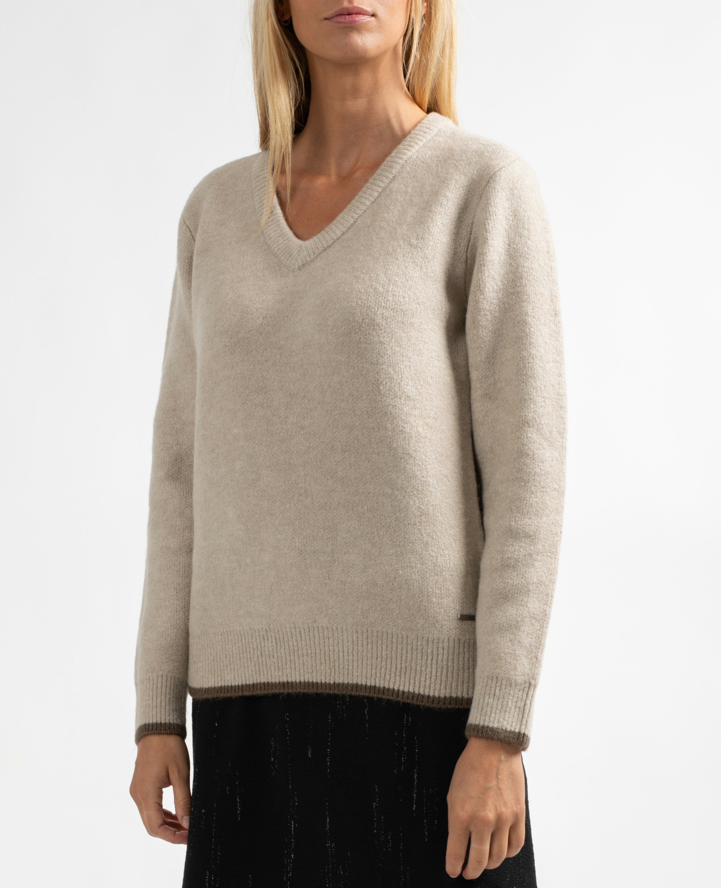 Pull en maille col V