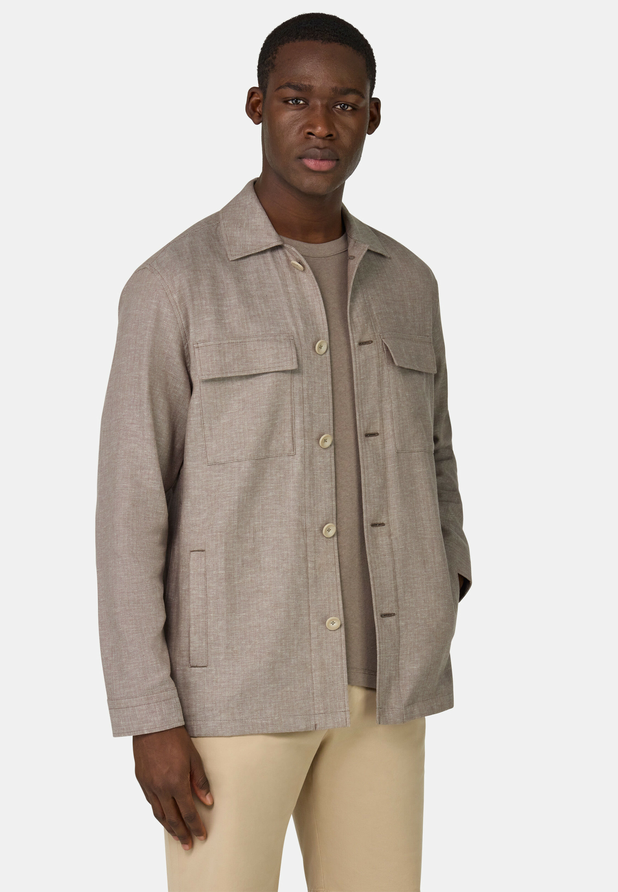 Veste Chemise en Coton et Lin
