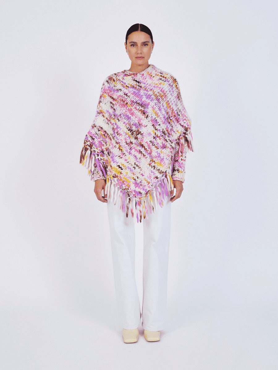 Poncho a franges Izu MULTICO