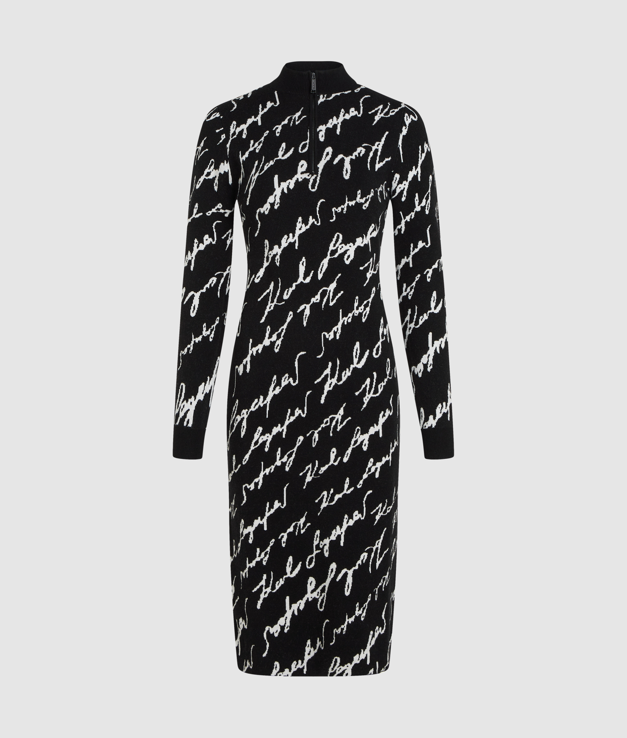 JACQUARD SIGNATURE KNIT DRESS