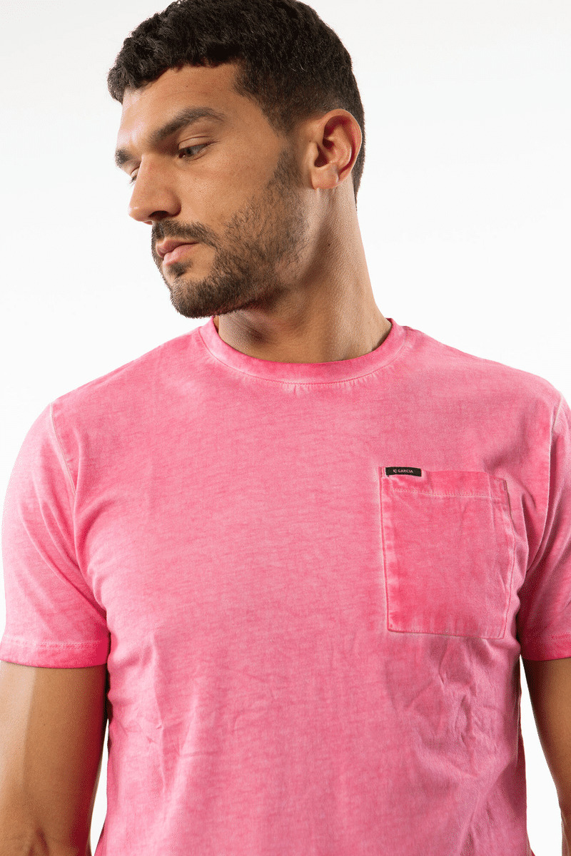 Men T-shirt Pink