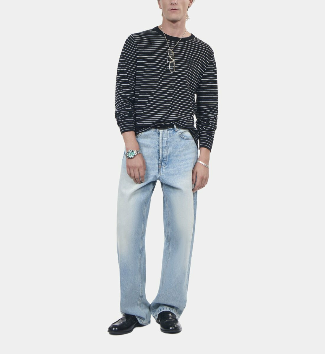 Pull En Laine À Rayures Homme