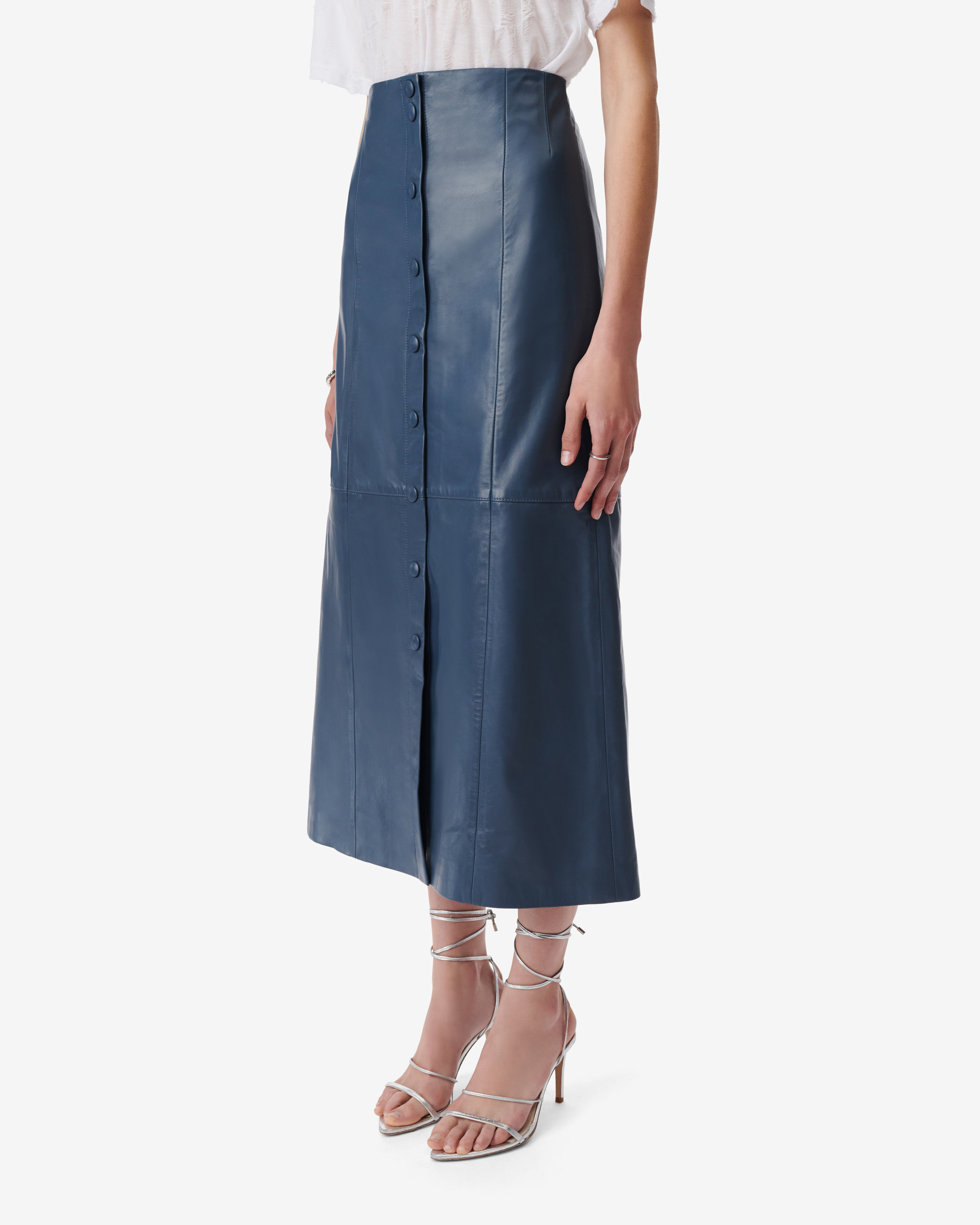 Jupe Longue En Cuir Thalie