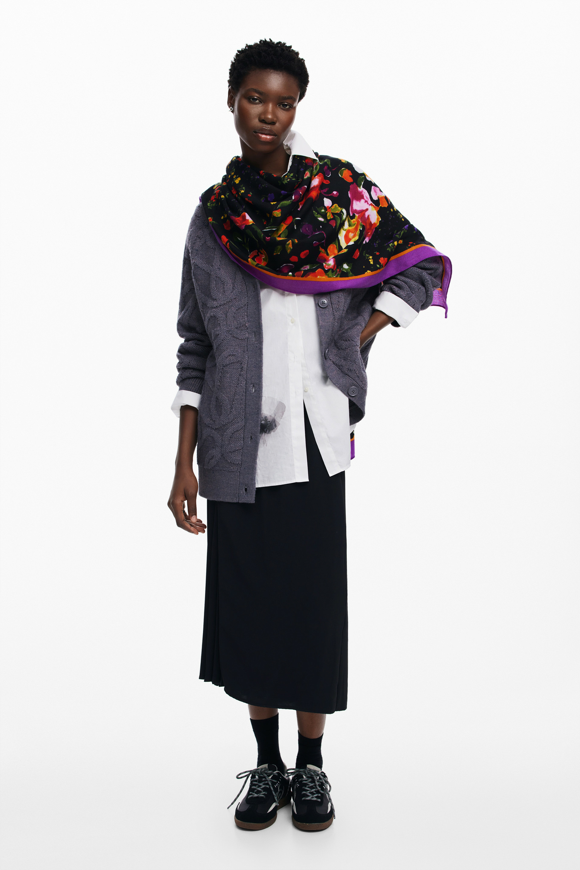 FOULARD MIXED FLOWERS 2 RECTANGLE