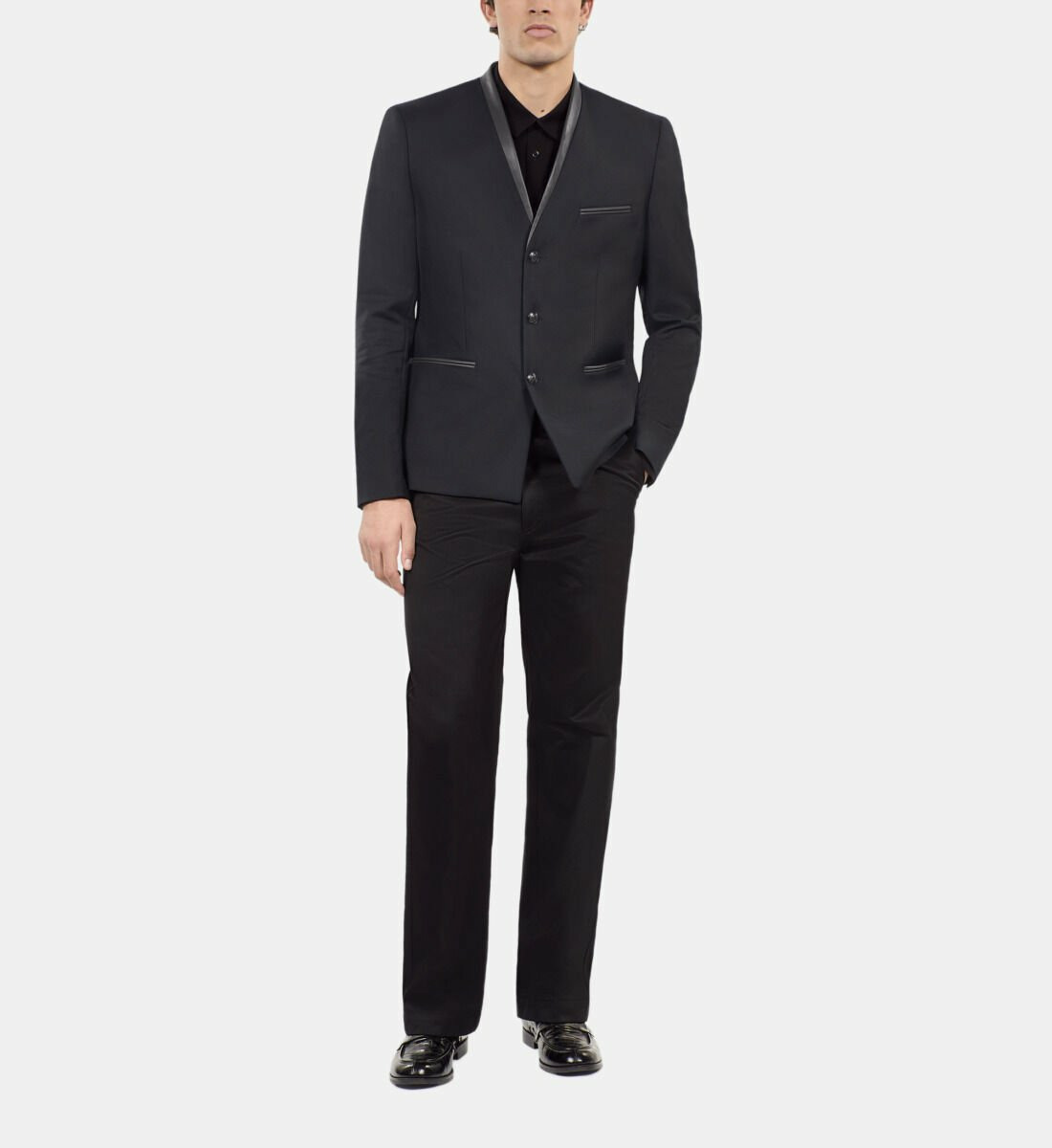 Blazer En Laine Noir Homme