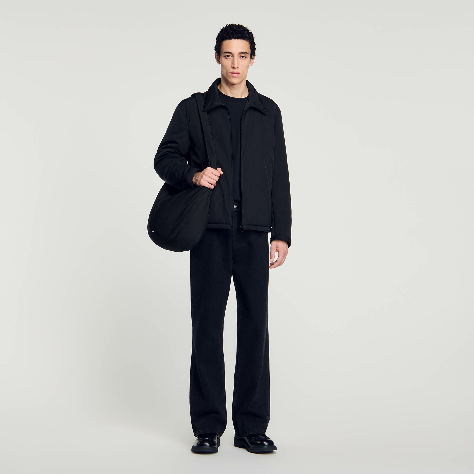 Blouson tissu technique col cassé