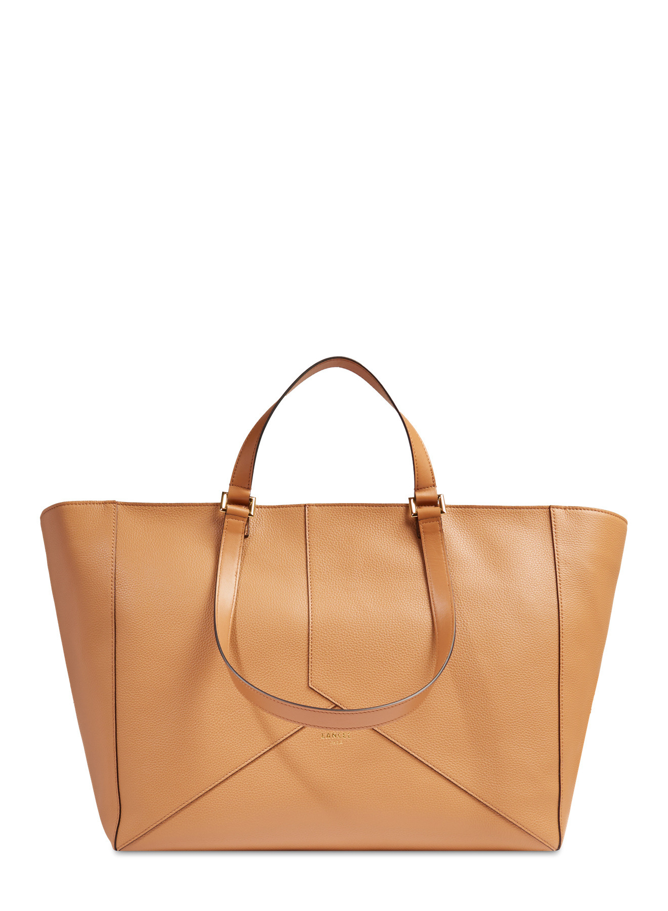 Enveloppe De Lancel - Sac Cabas Zippe L - Camel