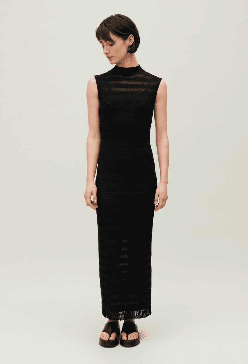 Robe longue tube noire