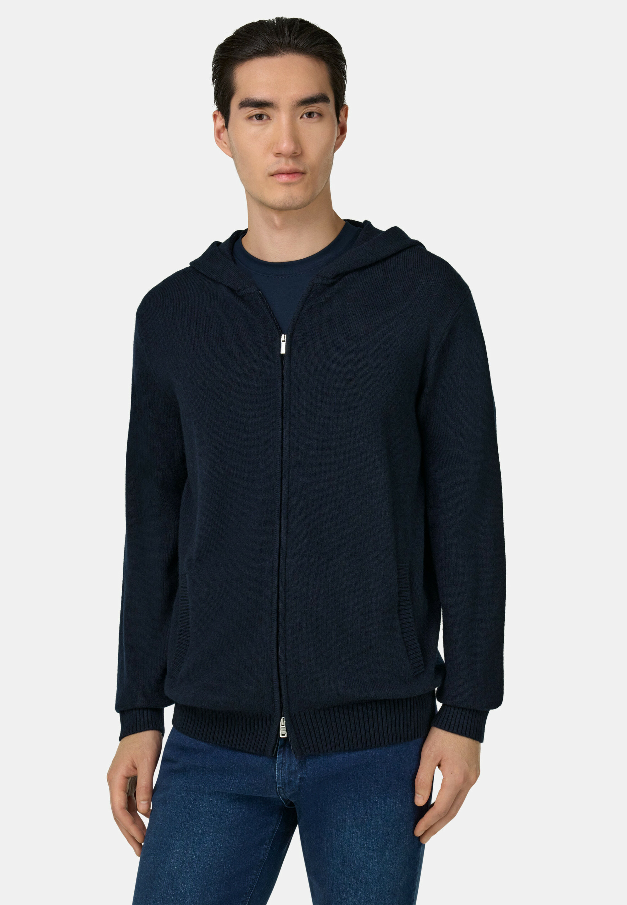 Pull Full Zip En Maille De Cachemire Mélangé