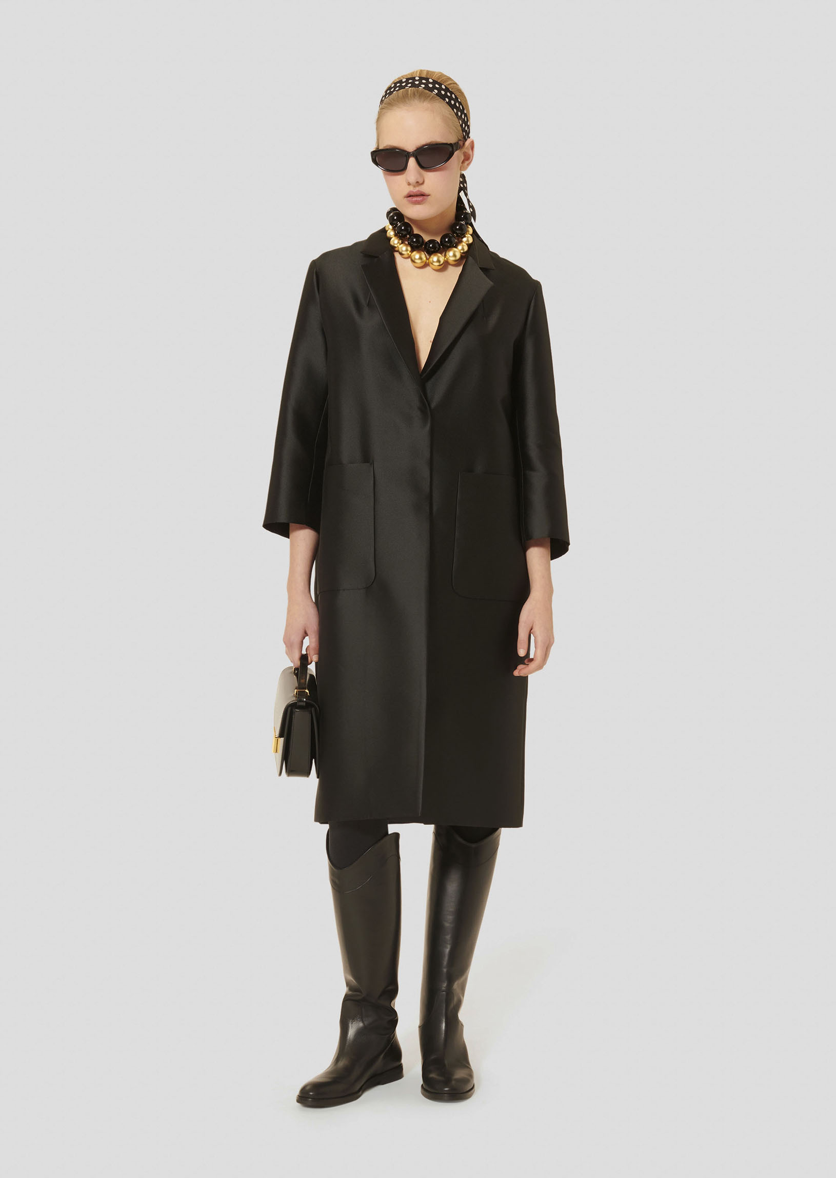 Manteau Martin-Noir en Polyester