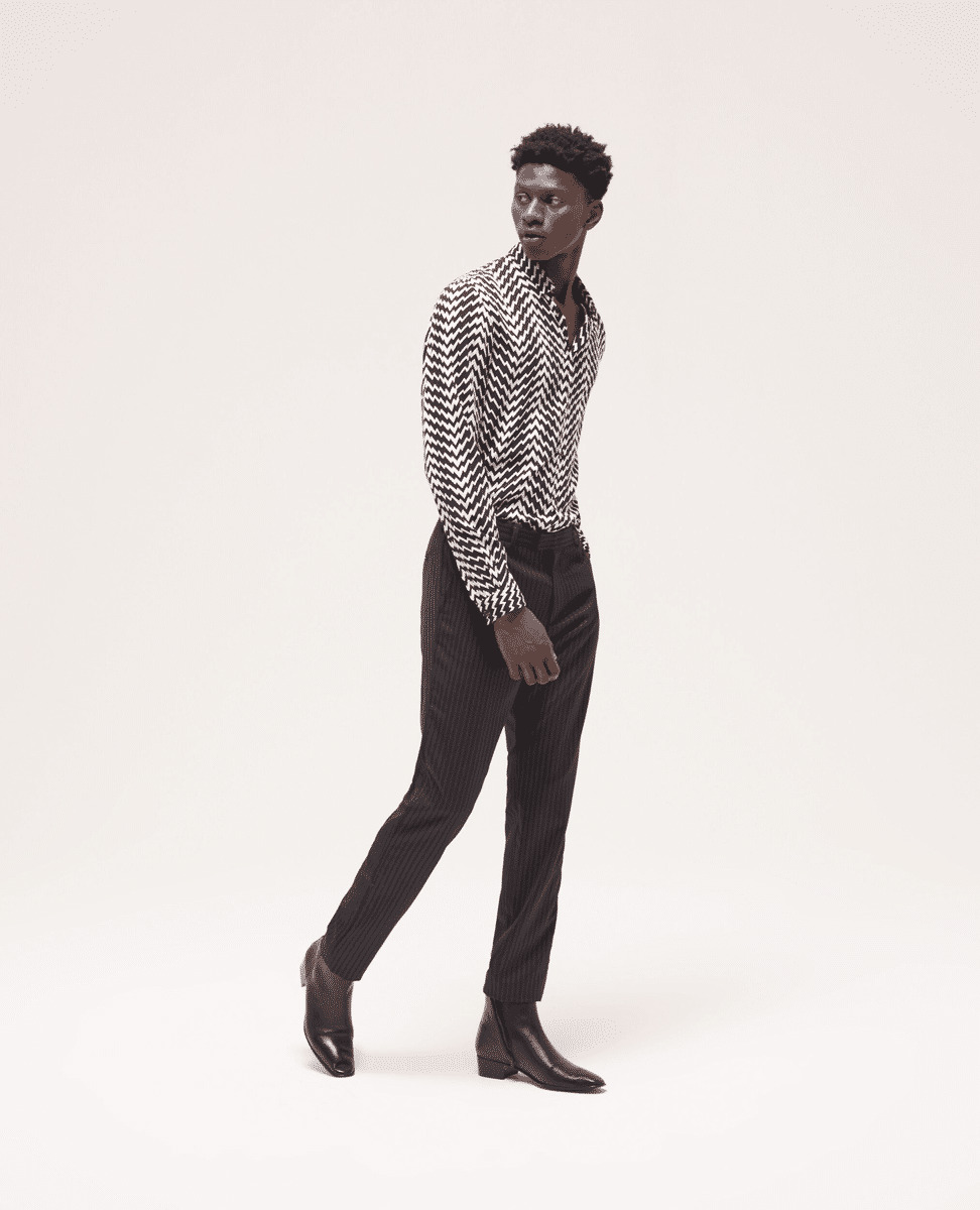 Pantalon Costume Avec Pipping Homme